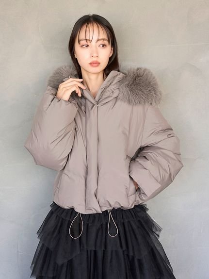 SNIDEL｜【WEB限定カラーあり】西川フードファーショートダウン