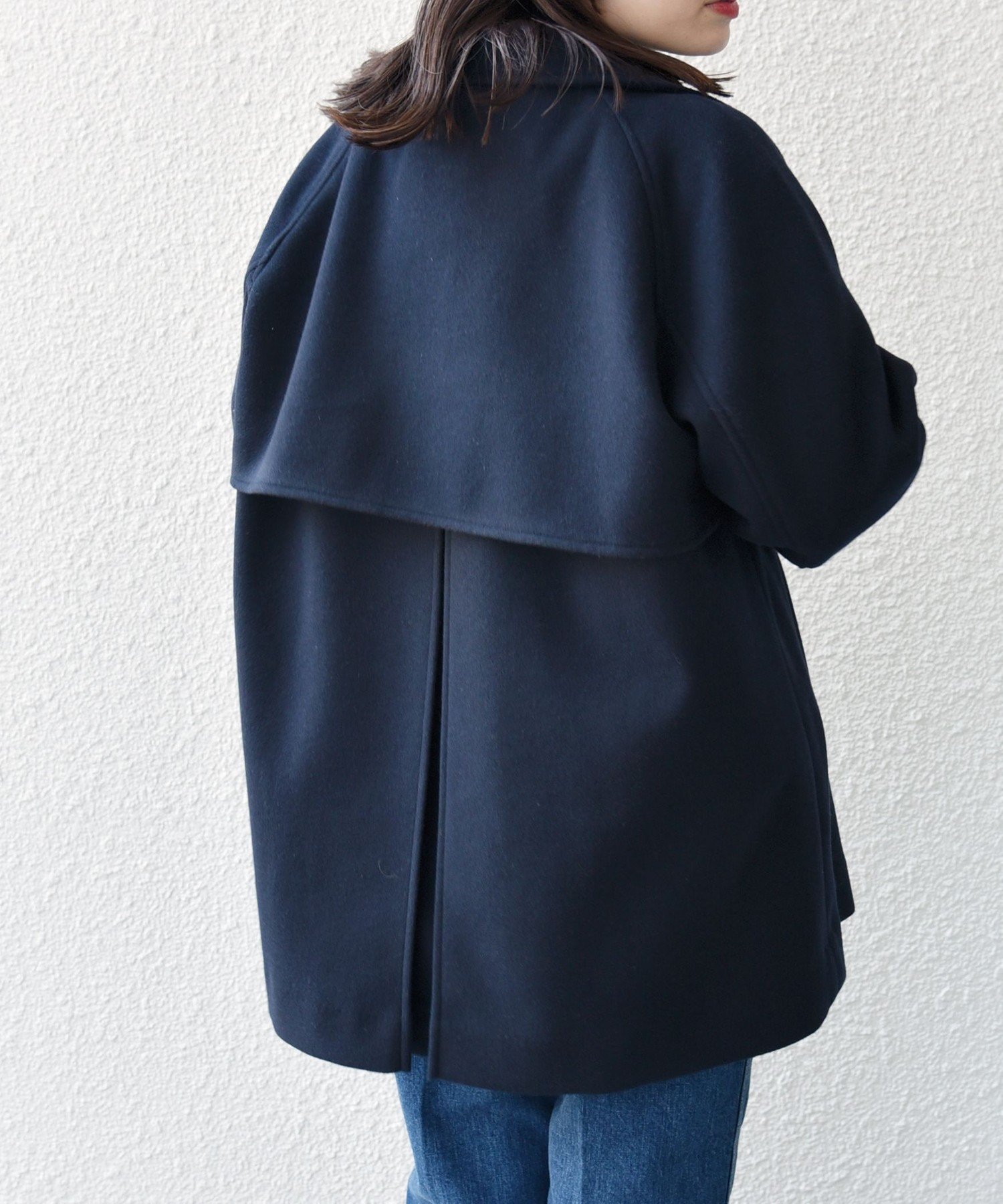 え*み様 SHIPS <手洗い可能>ウールライクジャージーメルトン 2WAY P SHIPS｜【WEB限定】<手洗い可能>ウール ライク ジャージー メルトン