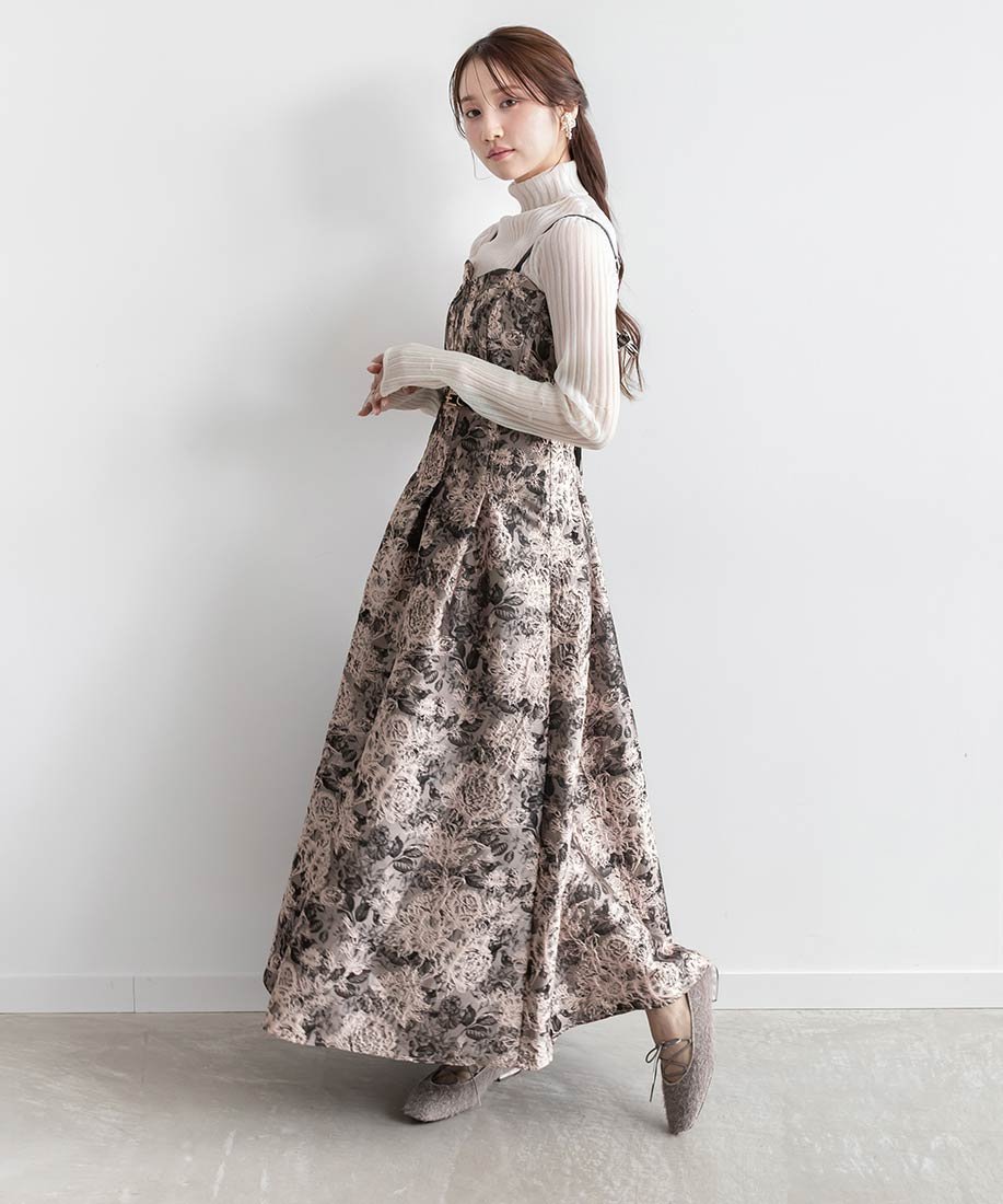 RANDA｜フラワージャガードワンピース | Rakuten Fashion(楽天