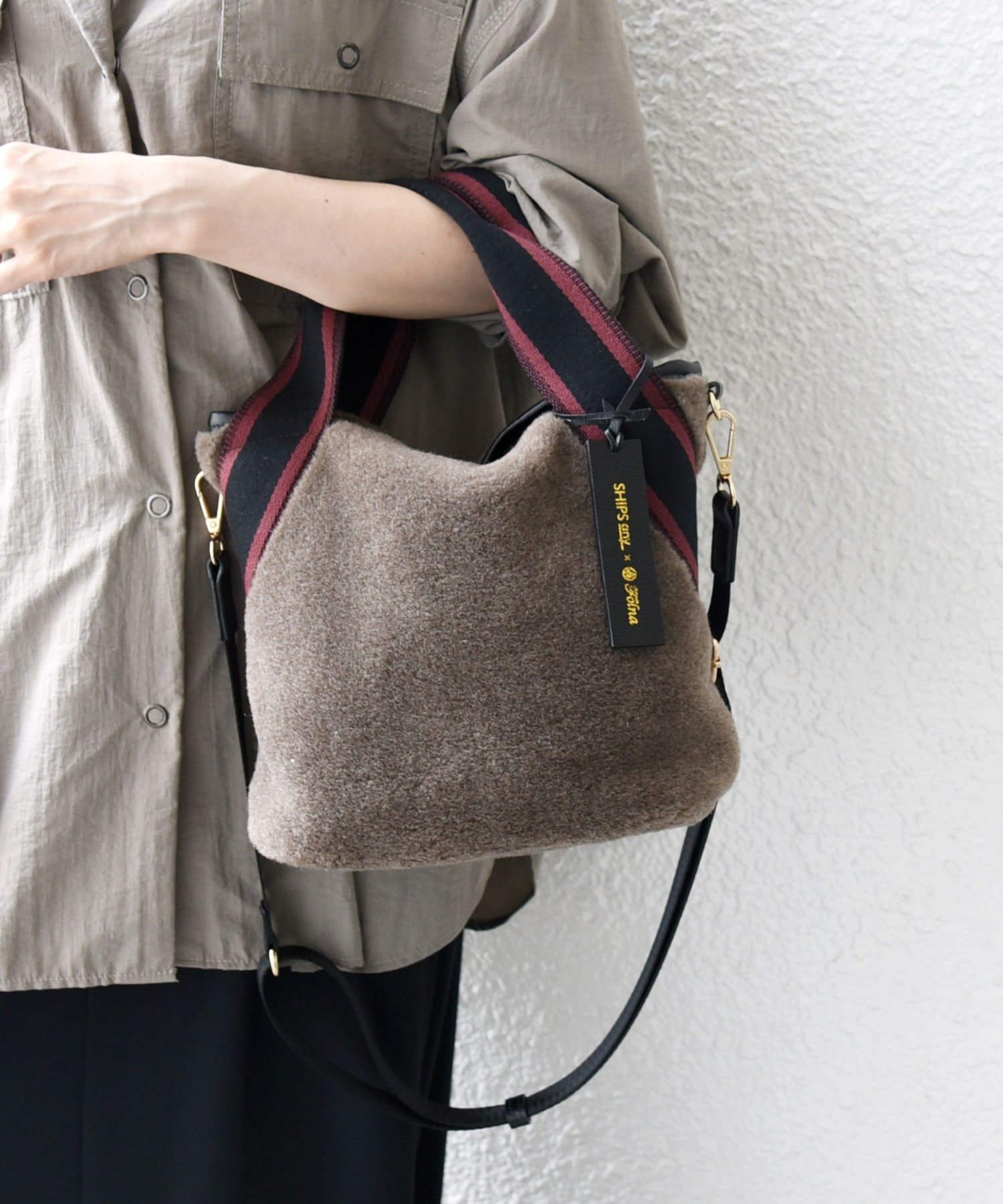 SHIPS｜【SHIPS any別注】Folna: 2WAY ライン リバーシブル ショルダー