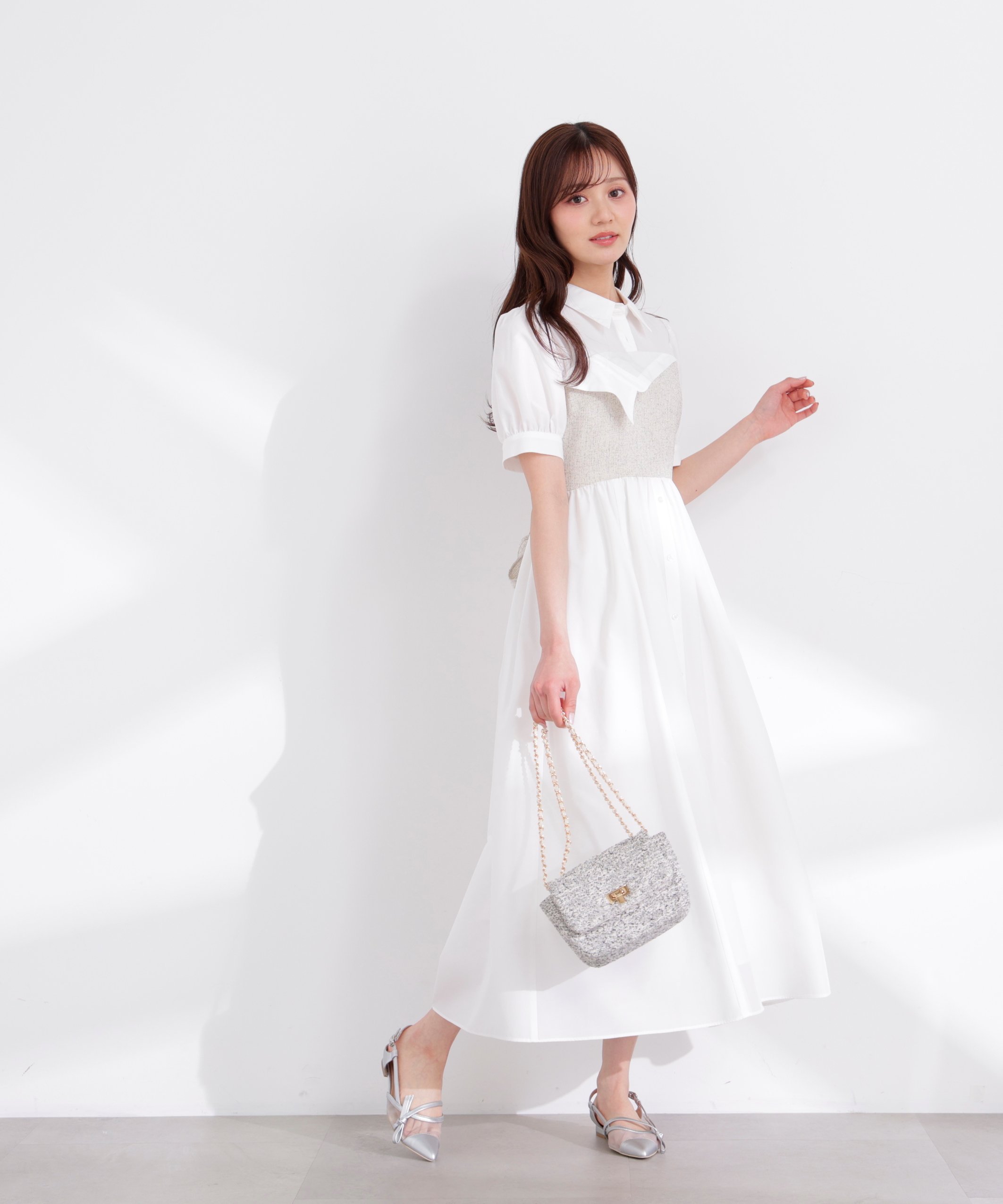 PROPORTION BODY DRESSING｜《EDIT COLOGNE》ツイードビスチェ付き