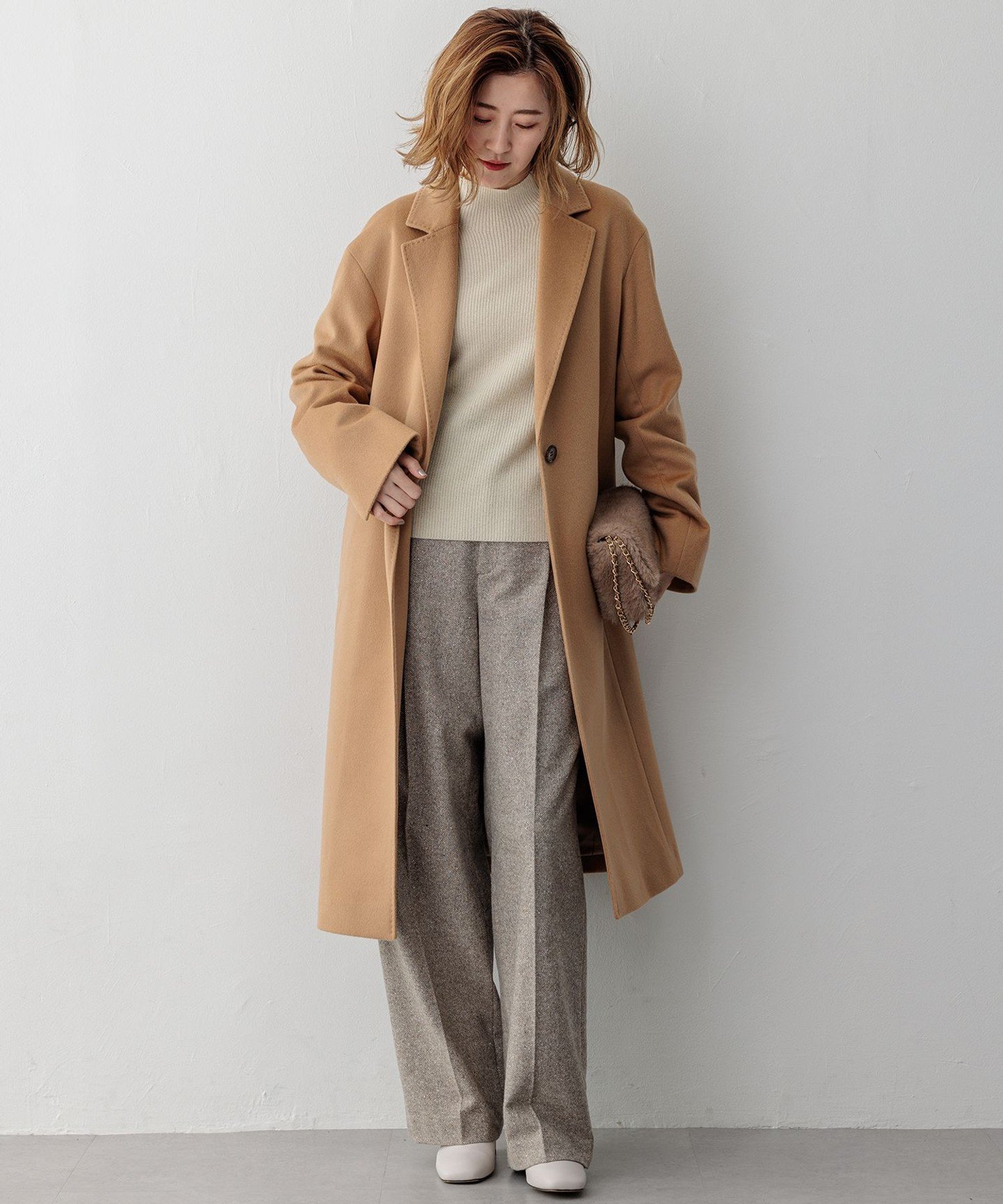 23区｜【滝沢眞規子さん着用】ウールカシミヤビーバー チェスター