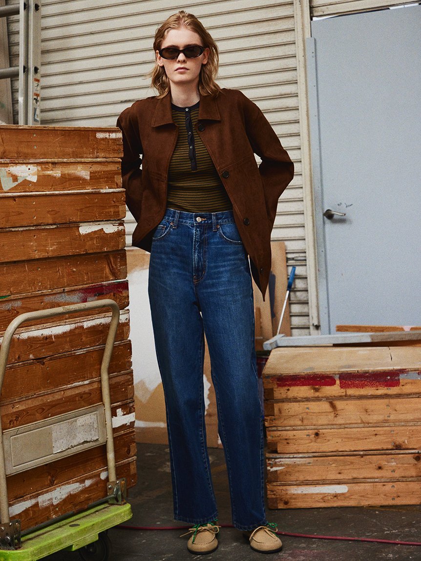 Mila Owen｜ステンカラーリサイクスウェードライクブルゾン | Rakuten