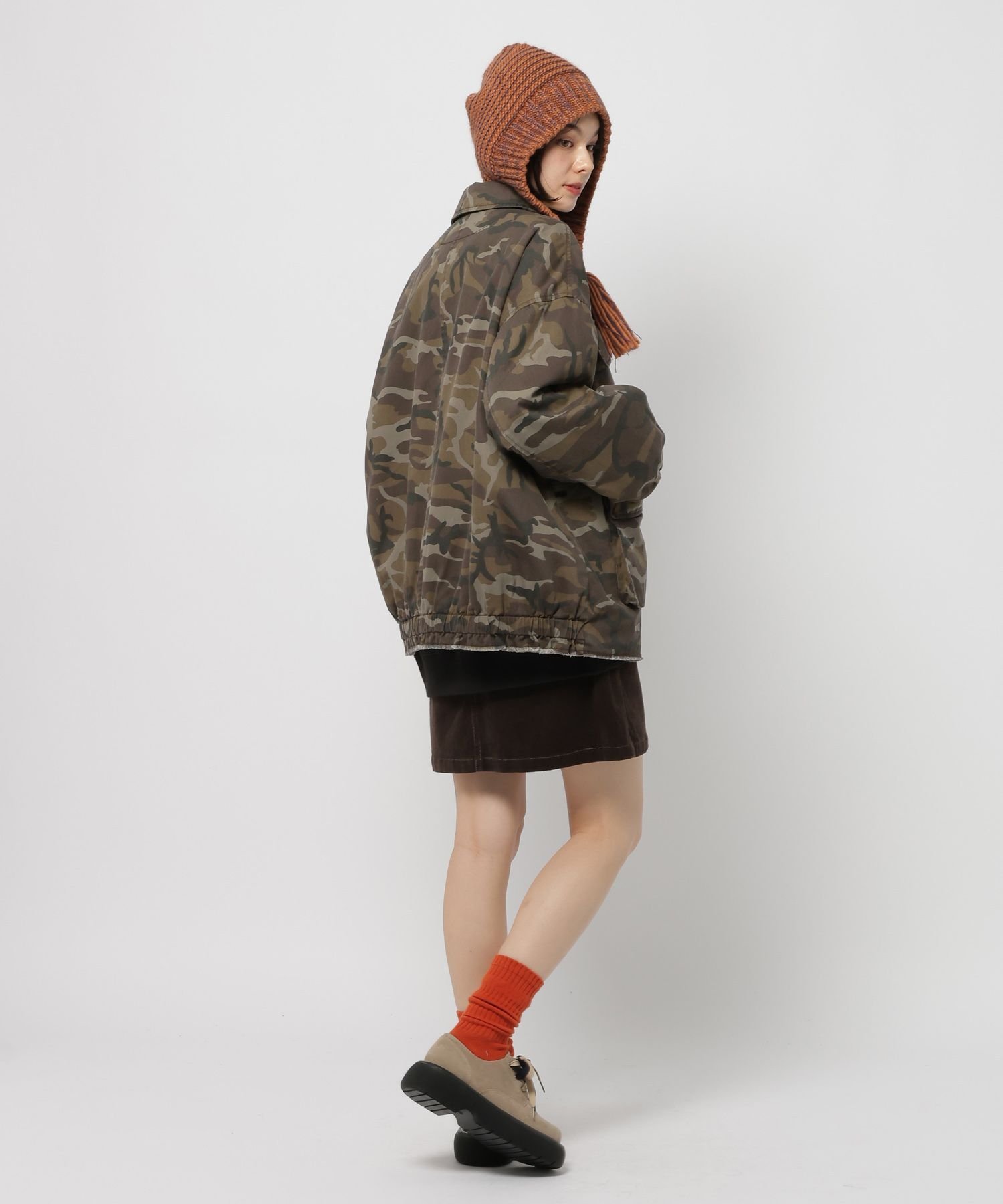 ニコアンド ワッペンシャツジャケット ミリタリー ジャケット てぃら