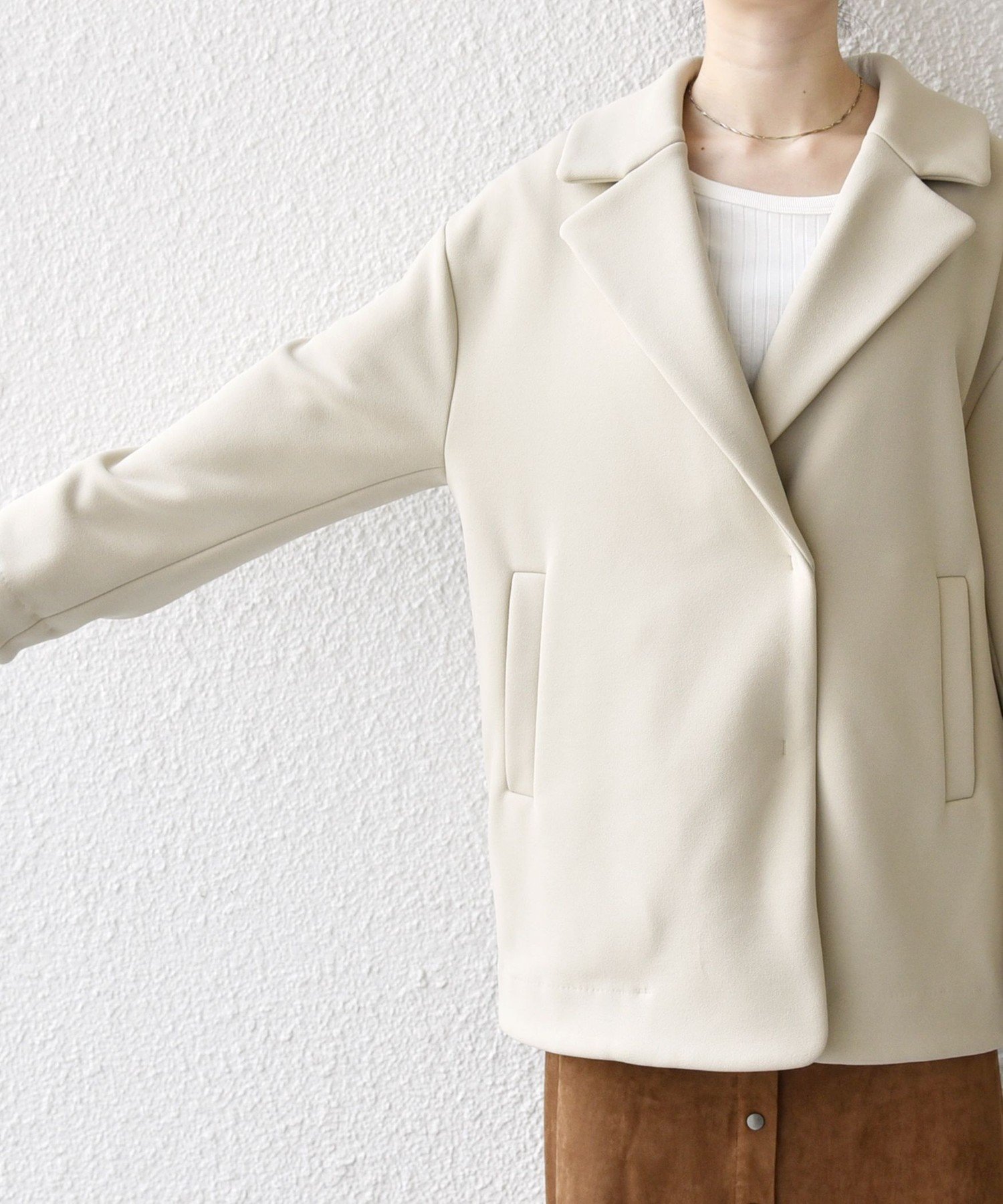 SHIPS any ダンボール コクーン テーラード ミディ コート SHIPS any コート アウター any:「洗濯機可能」ダンボール コクーン