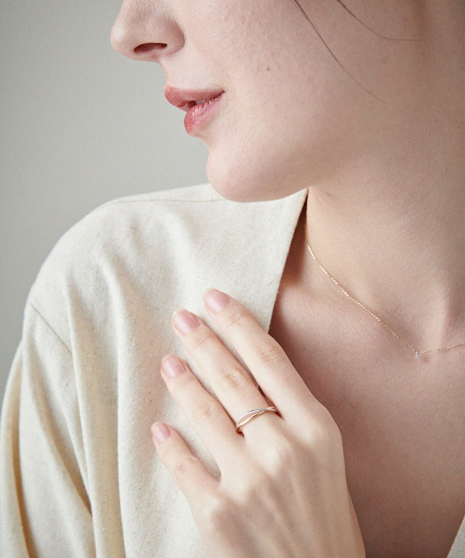 ete｜[レイヤード] K10YG クロス バイカラー リング | Rakuten Fashion