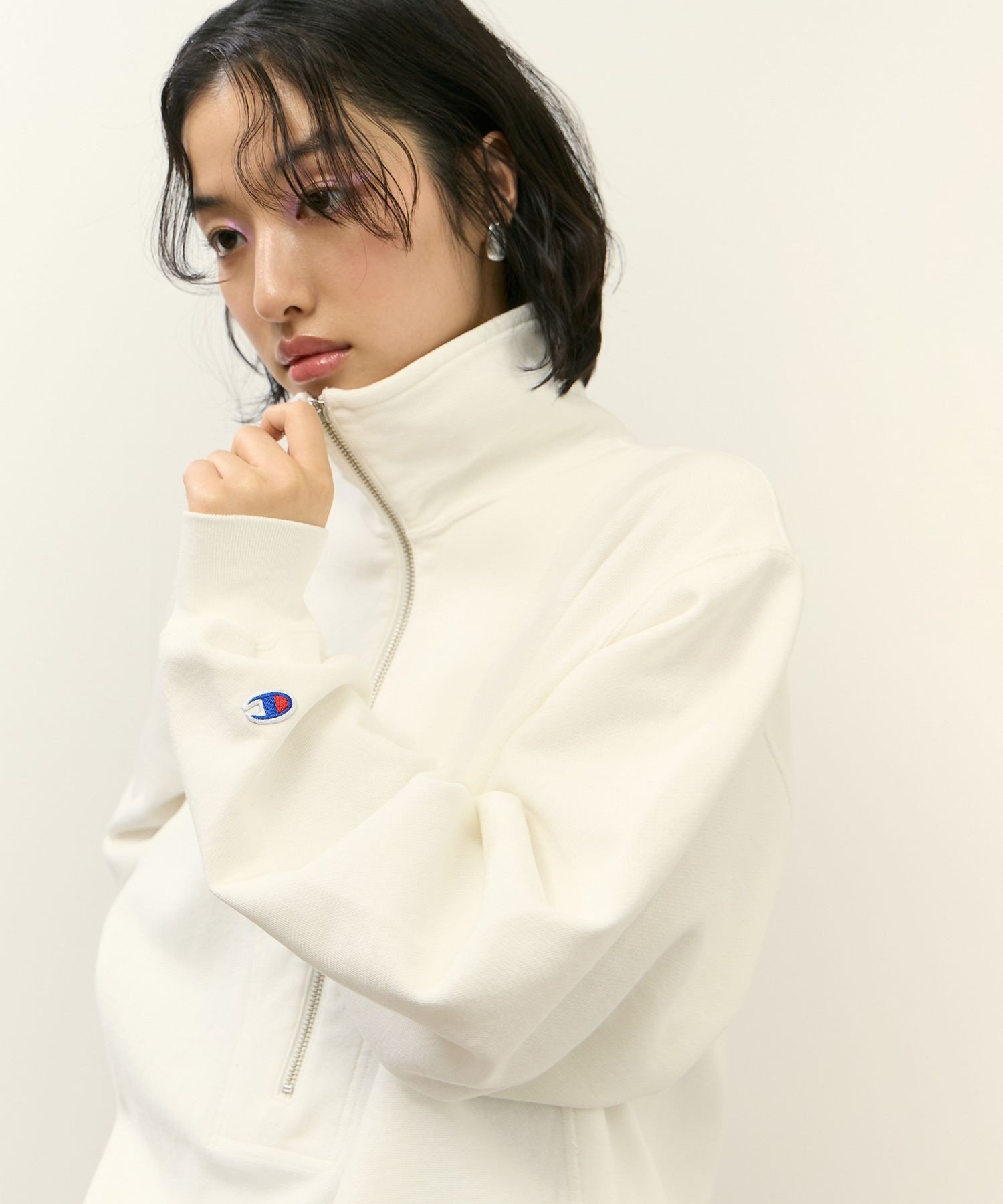 ADAM ET ROPE'｜【Champion for ADAM ET ROPE'】別注 SWEAT HALF ZIP