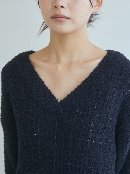 gelato pique｜【JOEL ROBUCHON】ツイードモコVネックワンピース