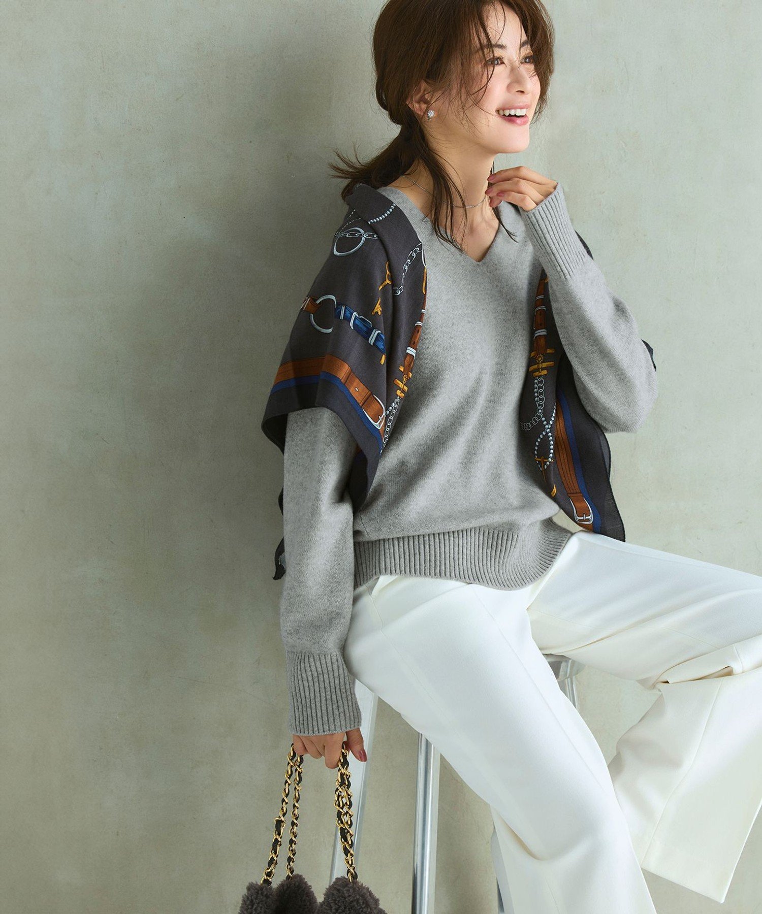 23区｜【好評につき追加/Oggi・LEE掲載】ウール カシミヤ ストール