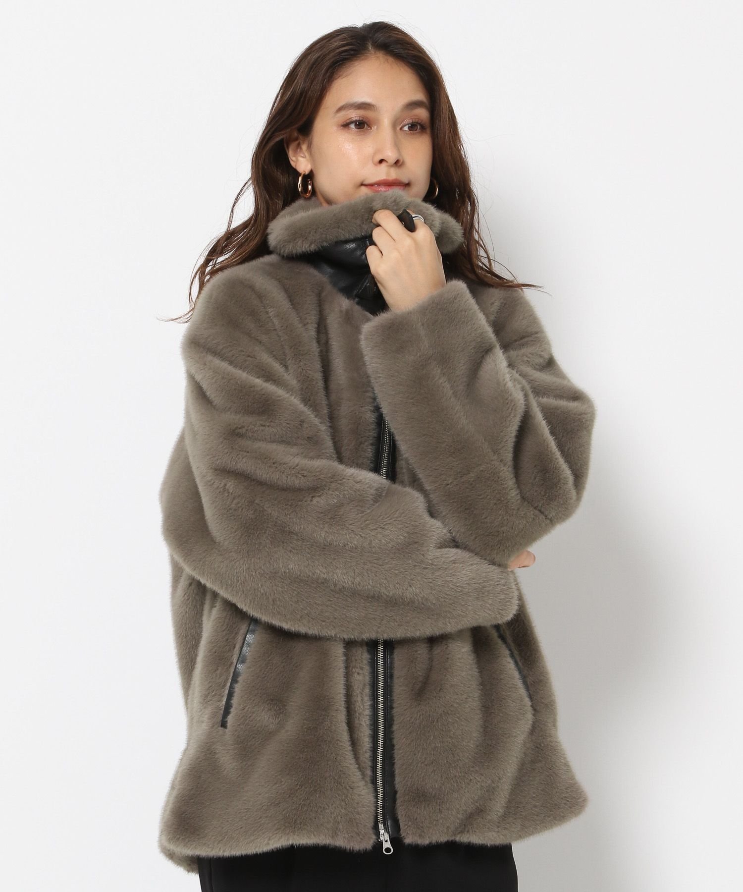 BAYFLOW｜【HEREIAM】フェイクファーブルゾン | Rakuten Fashion(楽天