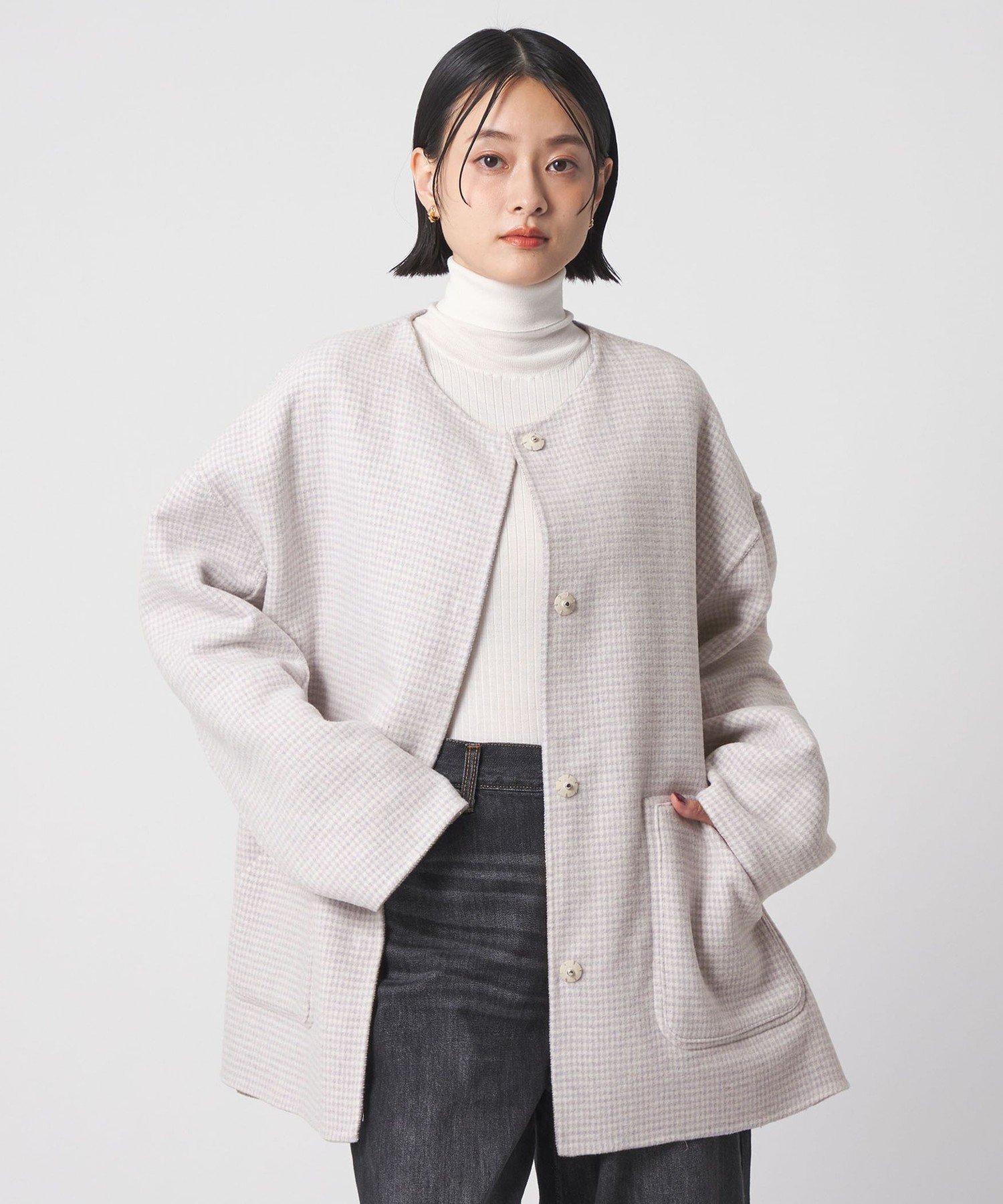 UNITED ARROWS LTD. OUTLET｜リバー ノーカラーコート -リバーシブル