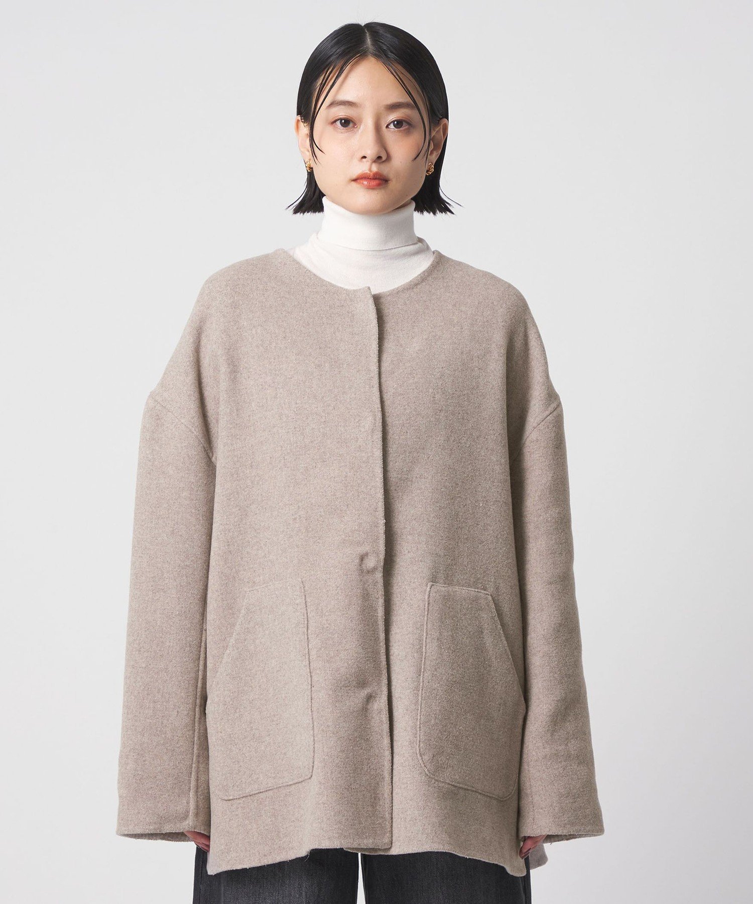 UNITED ARROWS LTD. OUTLET｜リバー ノーカラーコート -リバーシブル