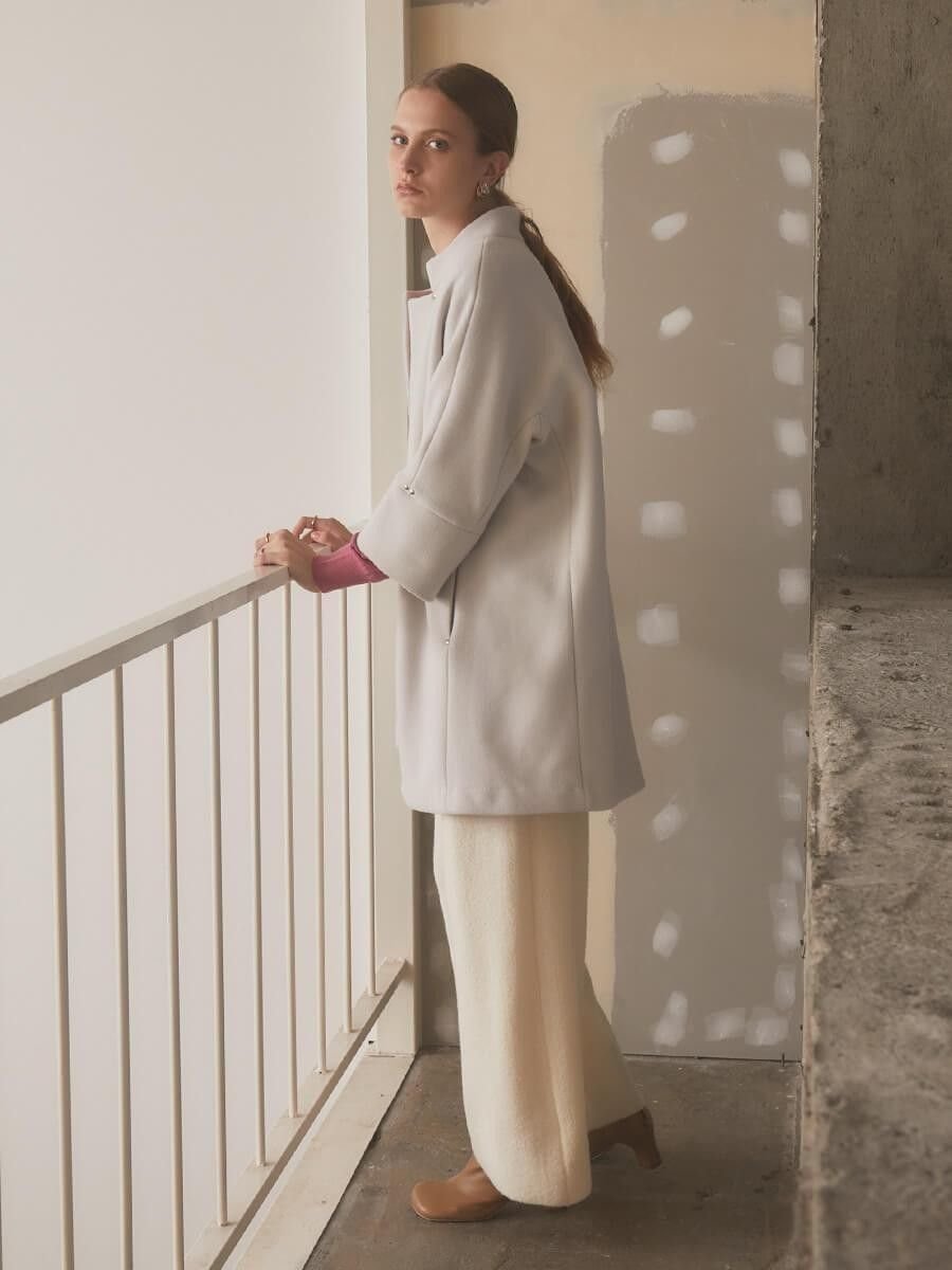 LASUD｜【尾州】Double Melton Cocoon Coat | Rakuten Fashion(楽天