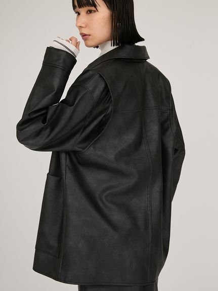 emmi｜フェイクレザーダブルジップブルゾン | Rakuten Fashion(楽天