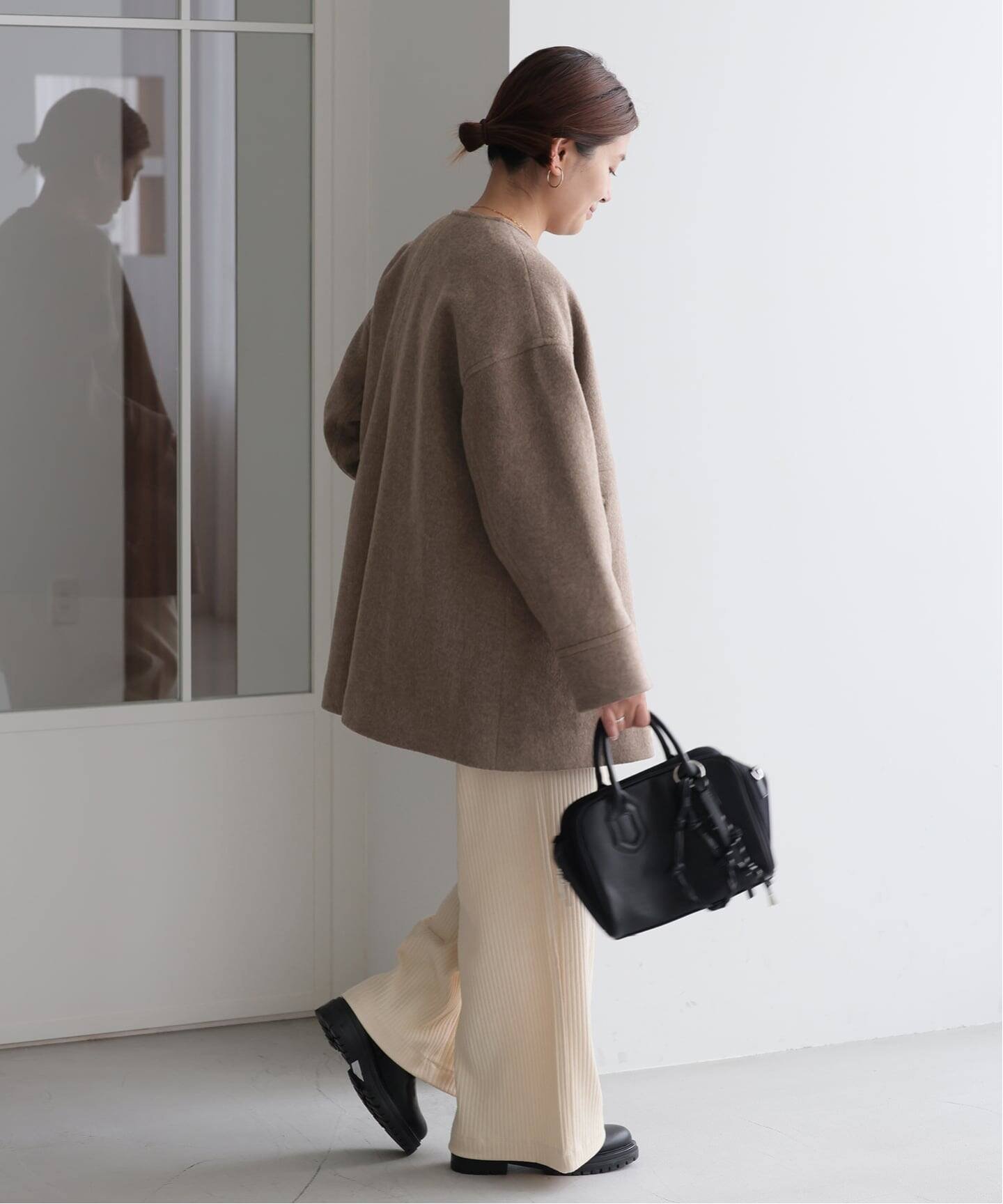 JOURNAL STANDARD｜スーパー140ビーバーノーカラーミドルコート