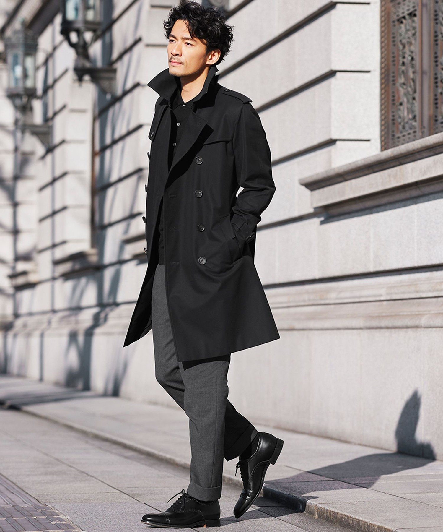 100年コート ダブルトレンチコート クラシックモデル メンズ Ｓカーキ サンヨーコート SANYOCOAT ＜100年コート＞ダブルトレンチコート