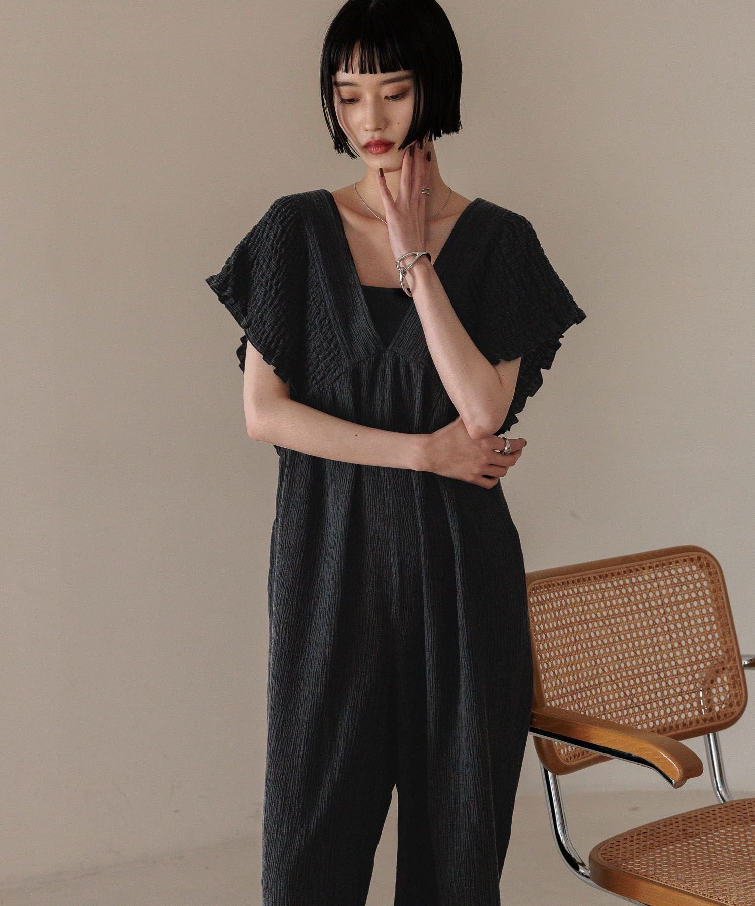 LOWRYS FARM｜ヨウリュウシャーリングサロペット | Rakuten Fashion