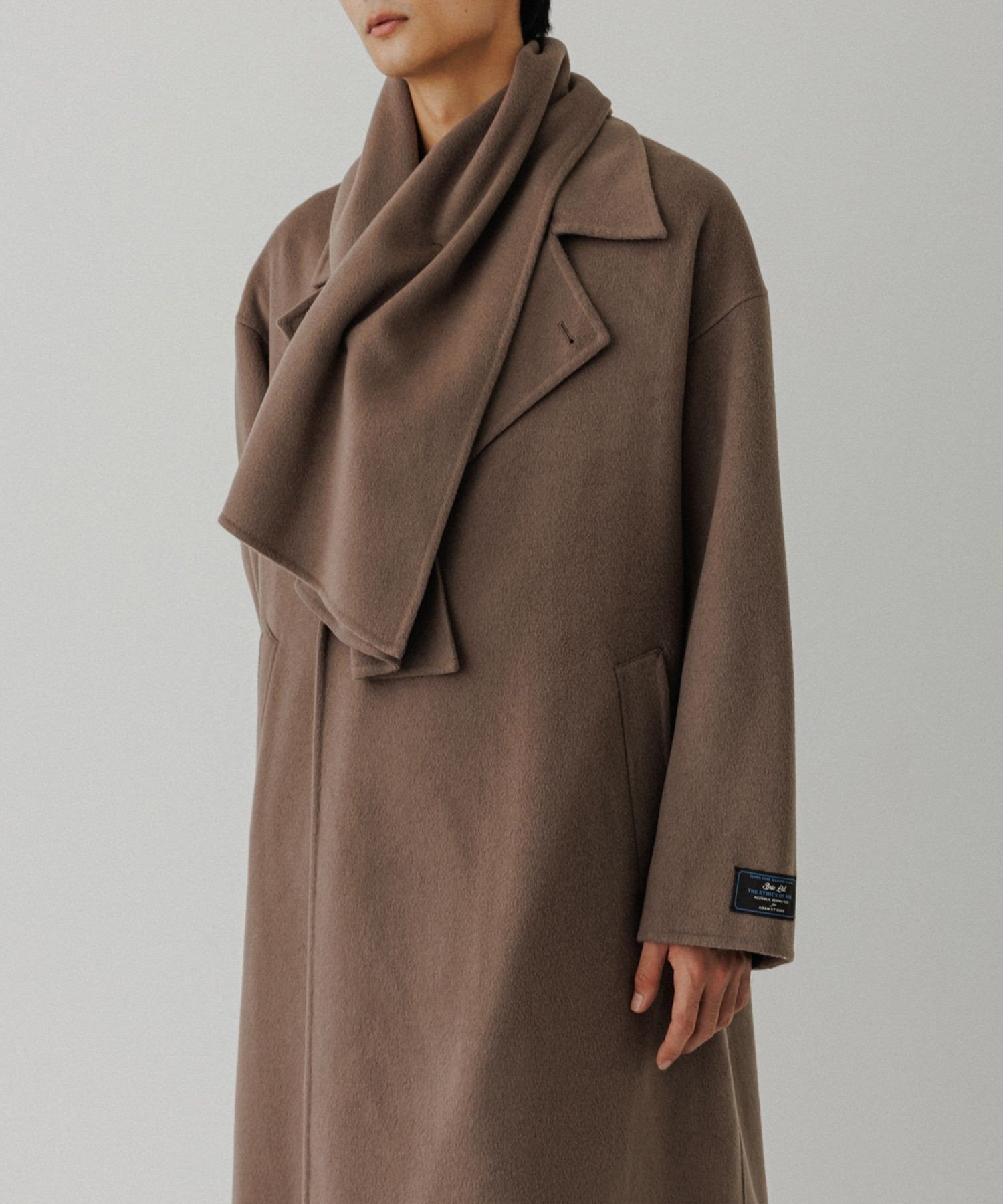 ADAM ET ROPE'｜メリノウール ダブルフェイス セミダブルコート