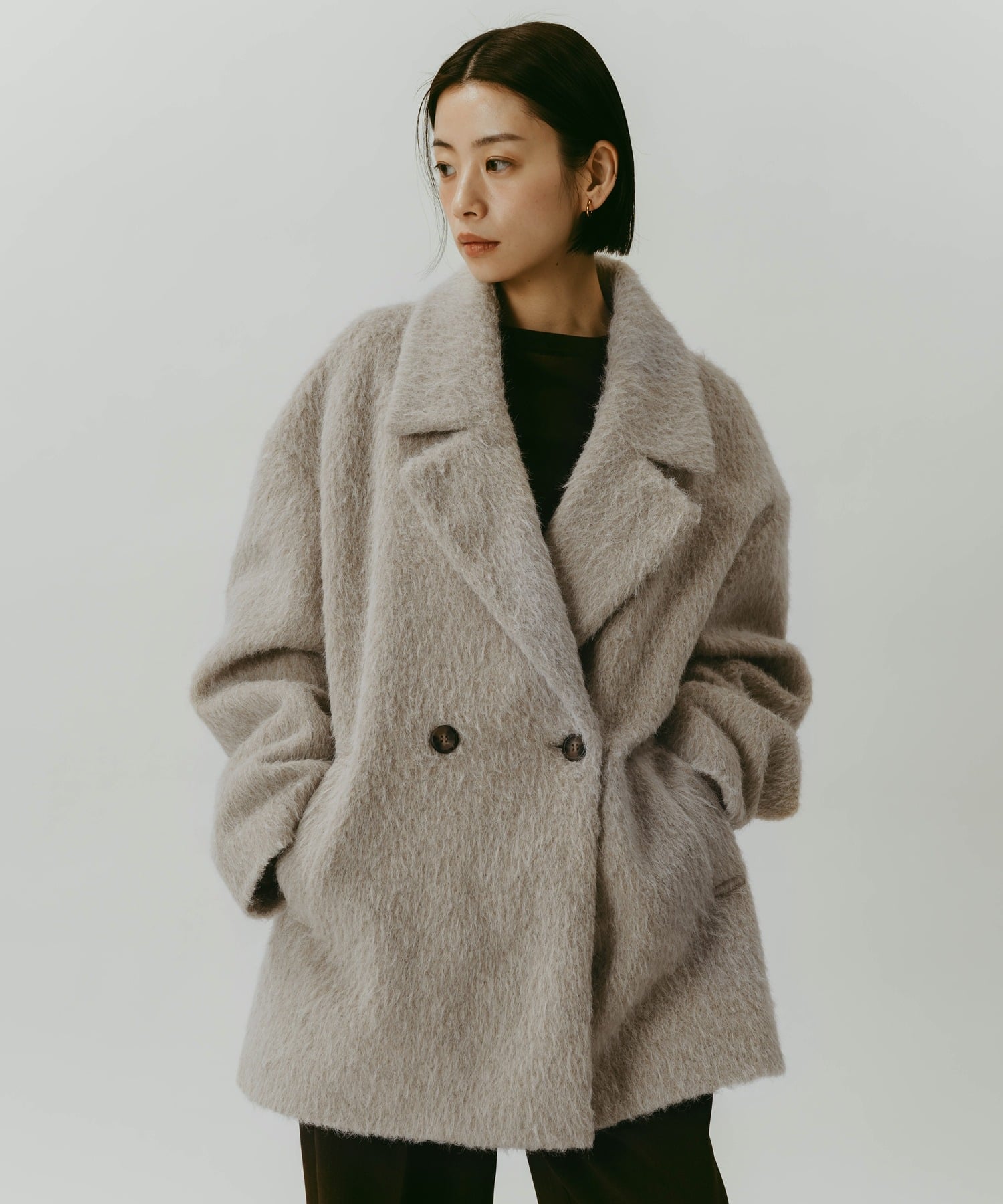 andme｜シャギー 起毛 ミドル丈 ジャケット コート | Rakuten Fashion