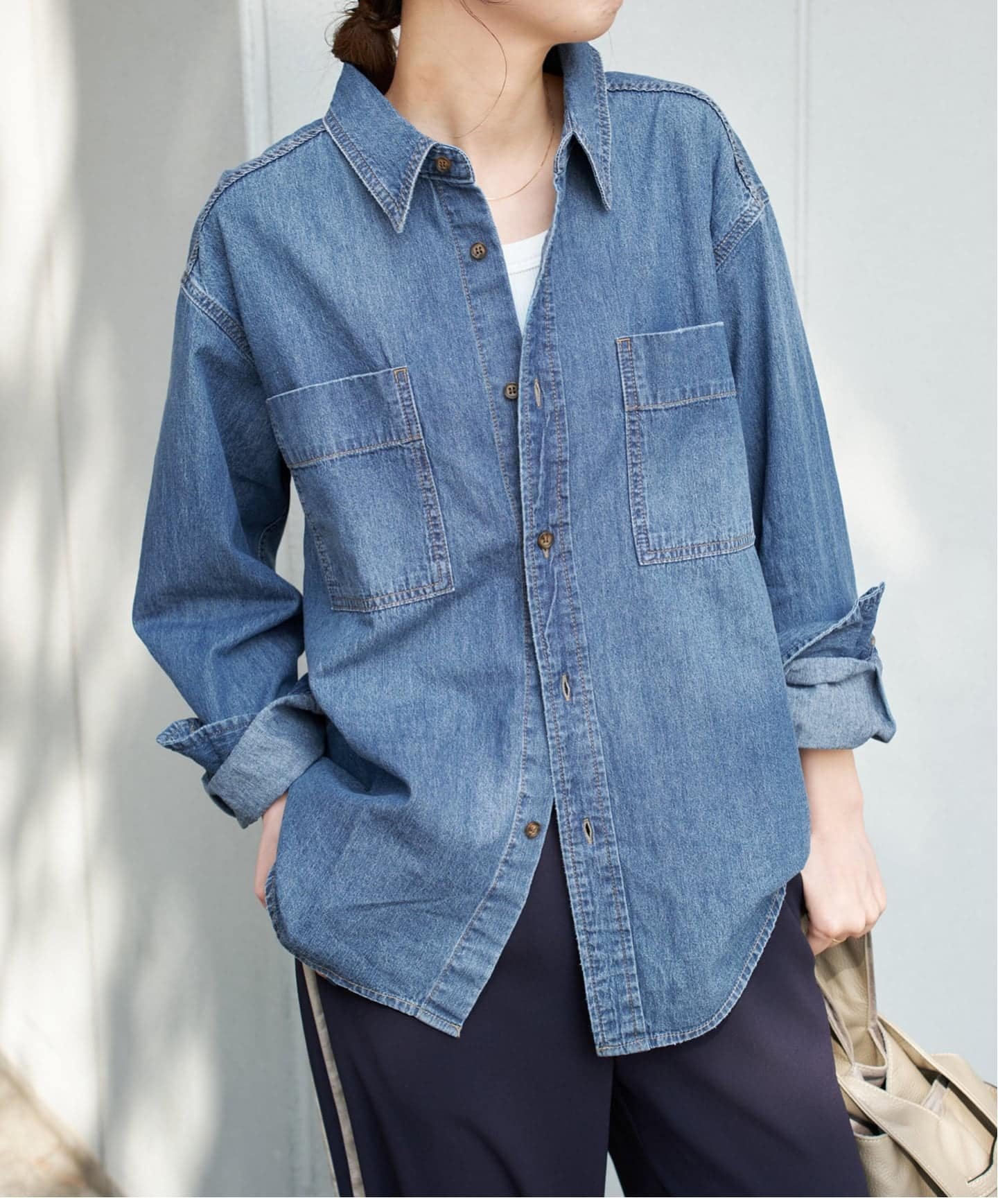 Spick & Span｜《追加》ライトオンスデニムシャツ | Rakuten Fashion