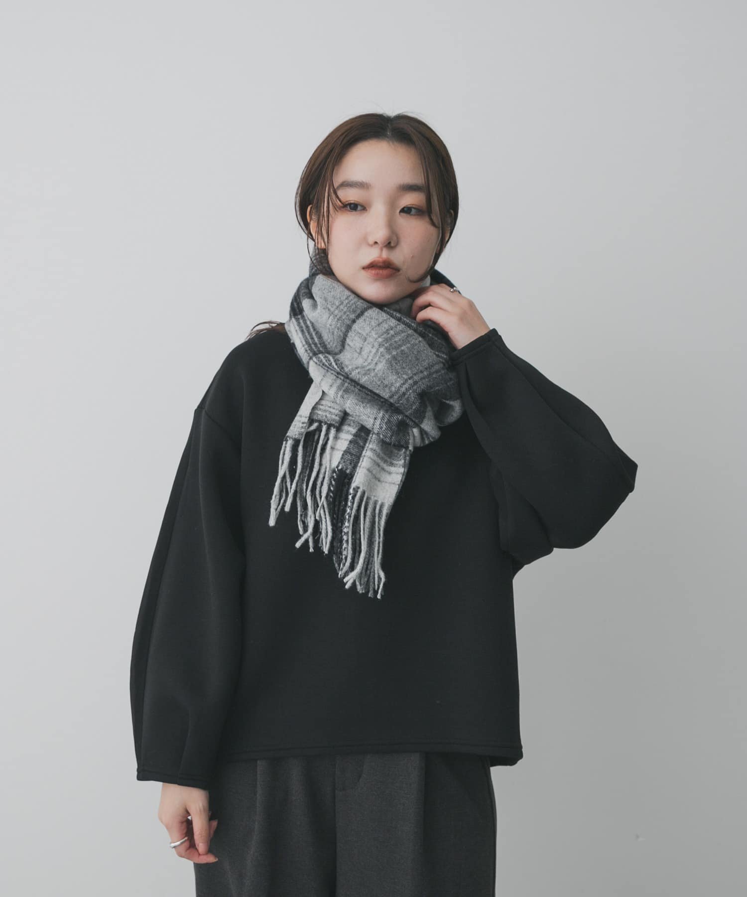 SENSE OF PLACE｜チェックフリンジストール | Rakuten Fashion(楽天