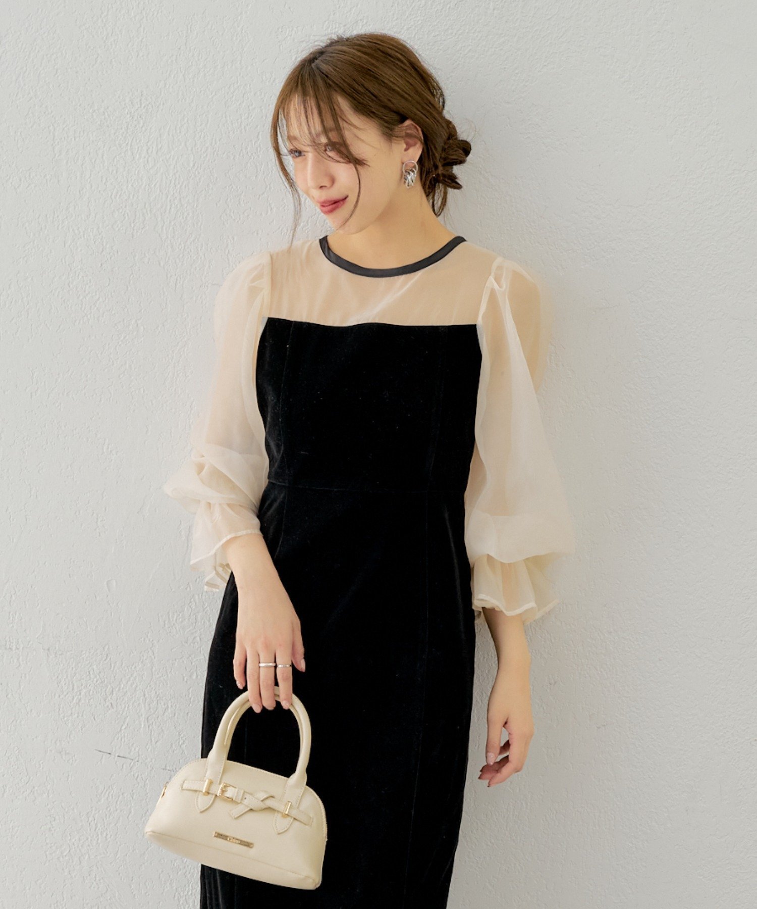 PAL GROUP OUTLET｜【Chico】配色シースルータイトロングドレス