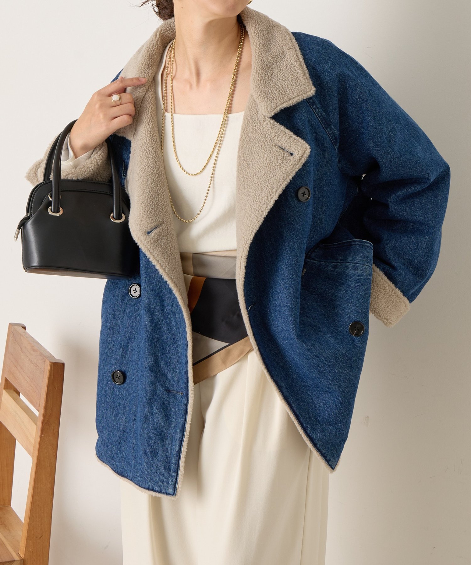 Jena espace merveilleux｜デニムボアコート | Rakuten Fashion(楽天