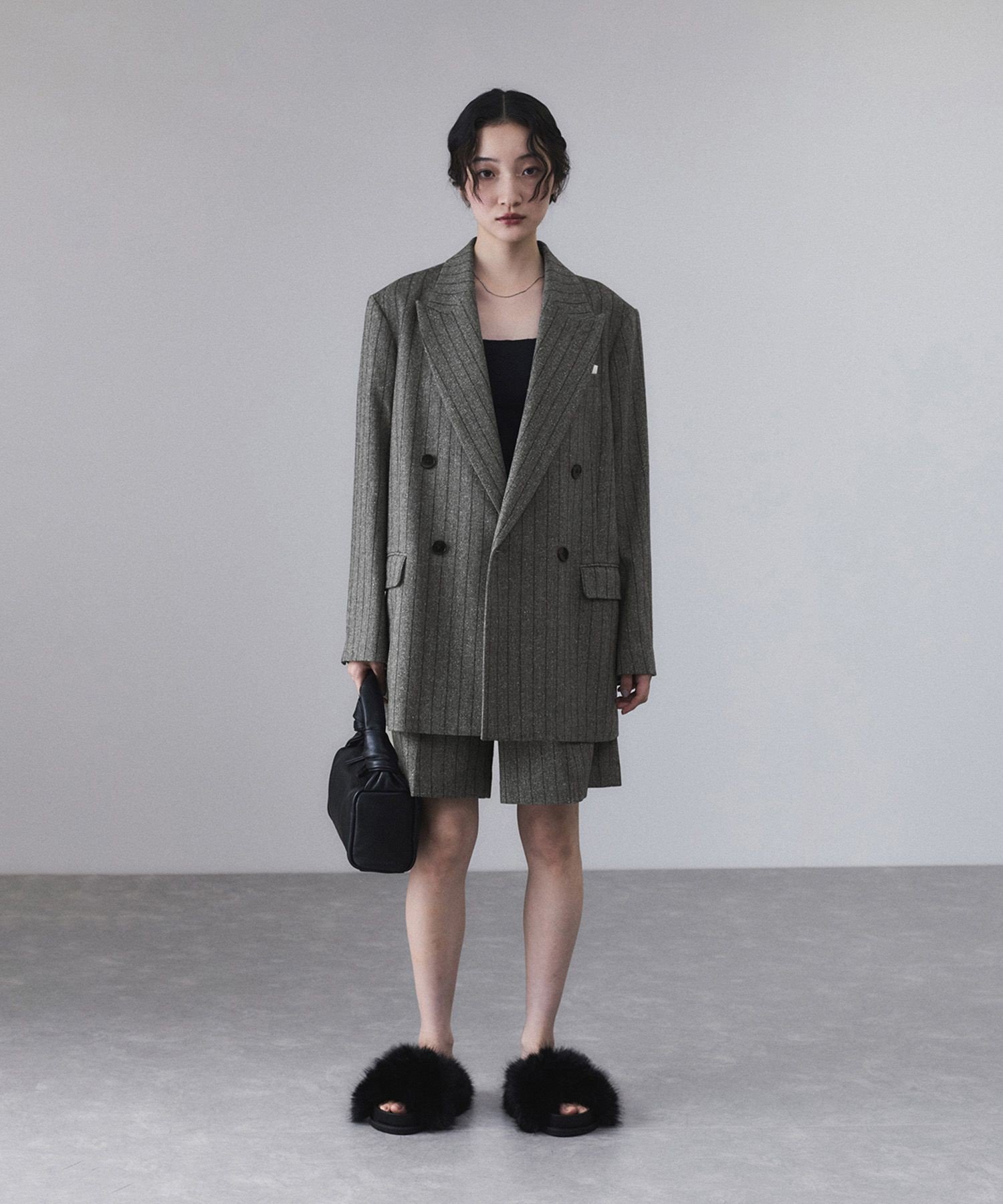 ADAM ET ROPE'｜ダブルブレストツイード&チェックジャケット | Rakuten