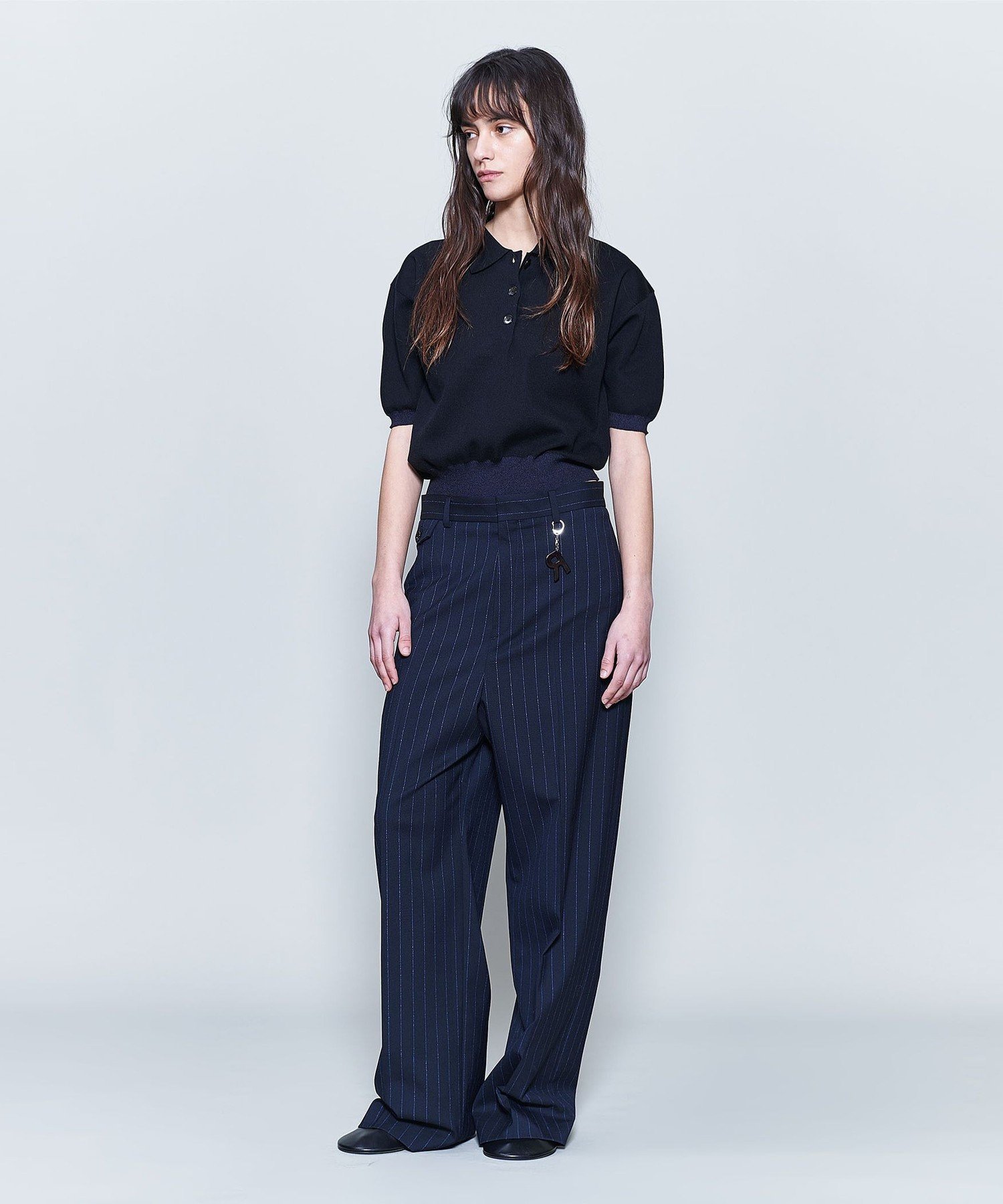 ＜6(ROKU)＞カラーポイント ポロニット UNITED ARROWS LTD. OUTLET｜<6(ROKU)>カラーポイント ポロニット