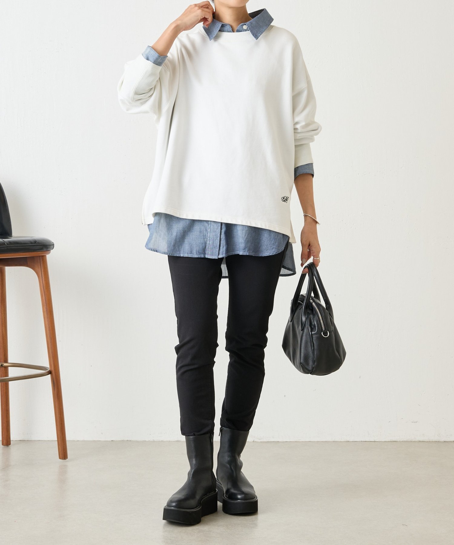 BEARDSLEY｜レザーミドルブーツ | Rakuten Fashion(楽天ファッション