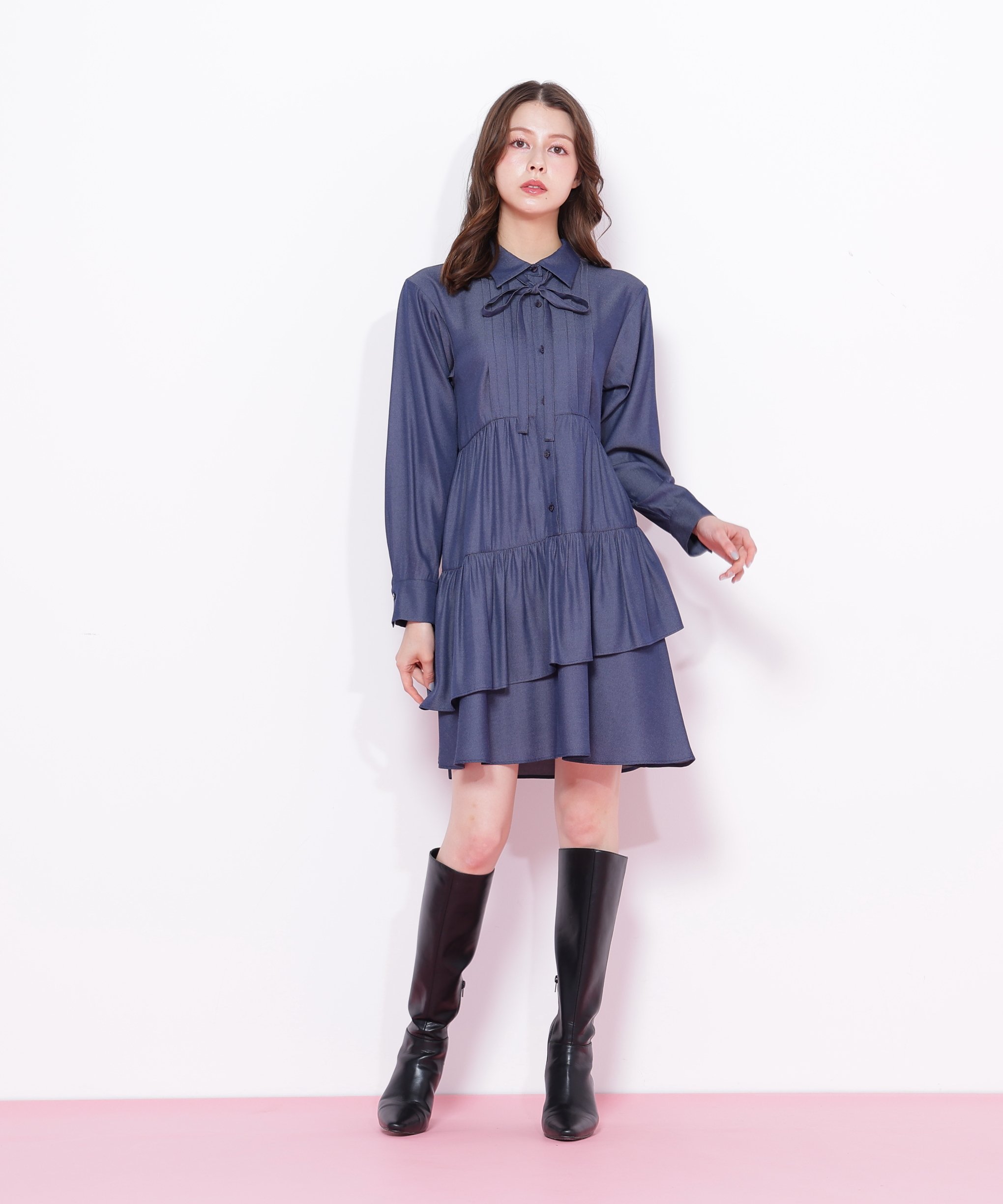 JILL by JILL STUART｜ティアードミニシャツワンピース | Rakuten