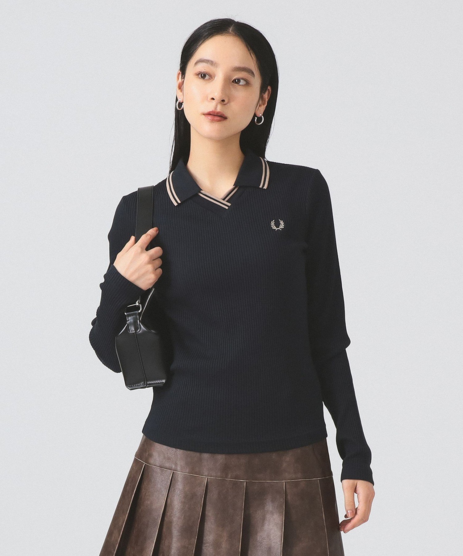 BEAMS WOMEN｜【別注】FRED PERRY / Twin Tipped Ribbed Polo Shirt