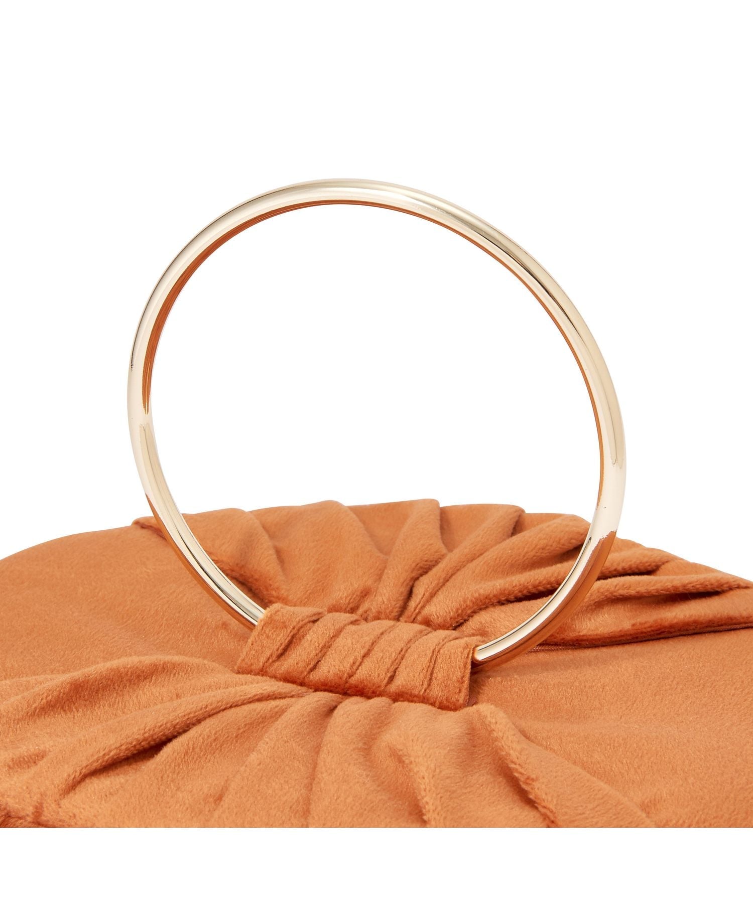 Francfranc｜ベロアプリーツ バニティポーチ S 仕切り ポケット付き