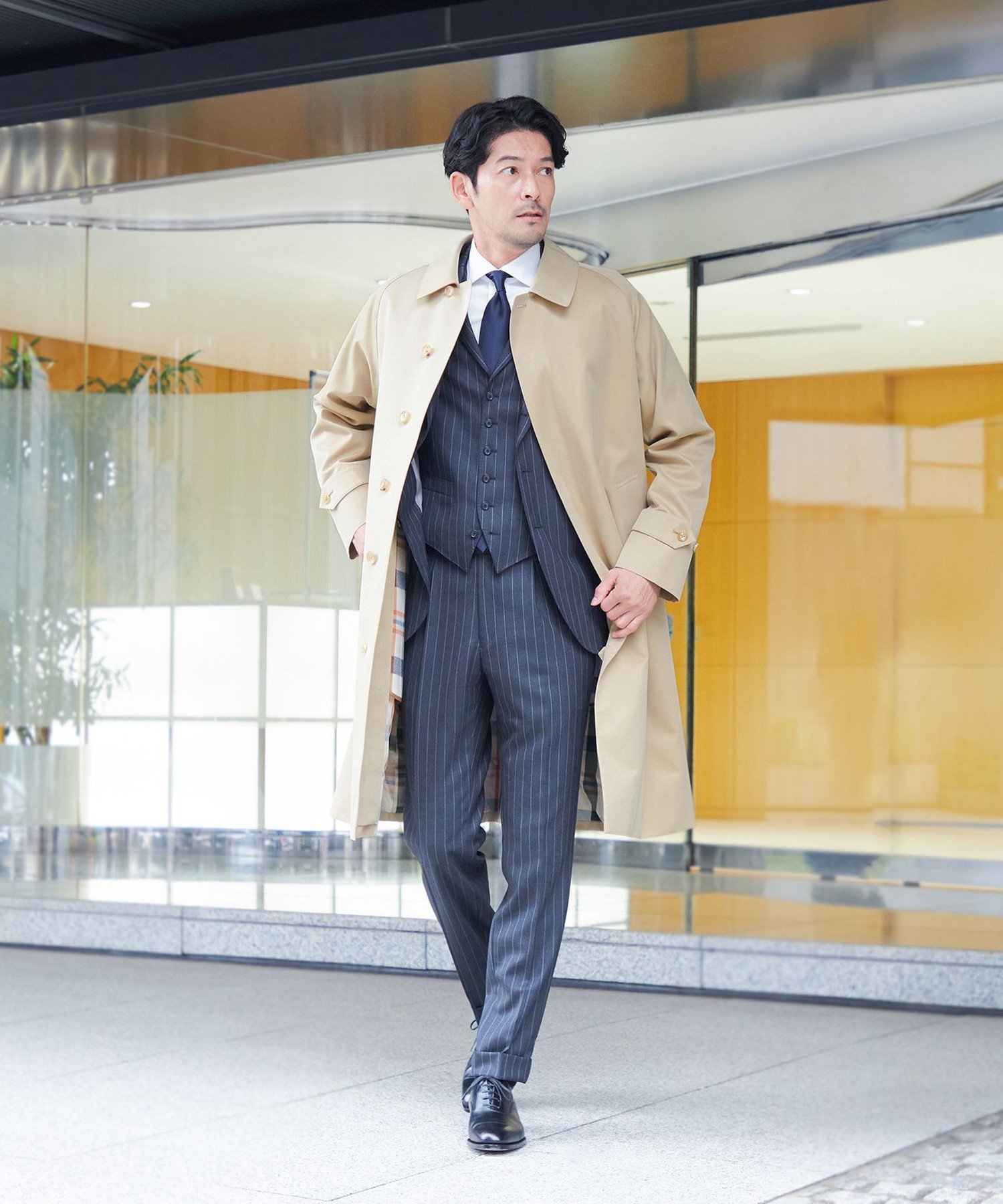 サンヨーコート 三陽商会 ステンカラー トレンチ バルマカーン L ライナー付き 100年コート＞スタンダードモデル バルマカーンコート(コート