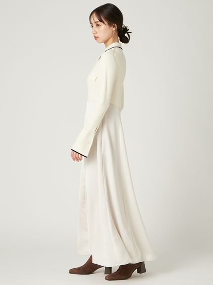 FRAY I.D｜オープンポロカラーニットワンピース | Rakuten Fashion