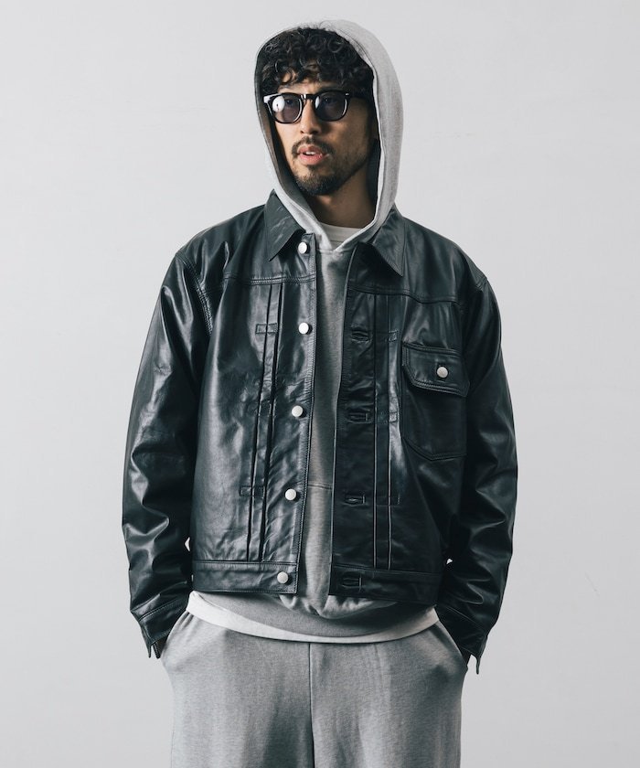 FREAK'S STORE｜リラックスフィット レザージャケット TYPE-1 / 撥水