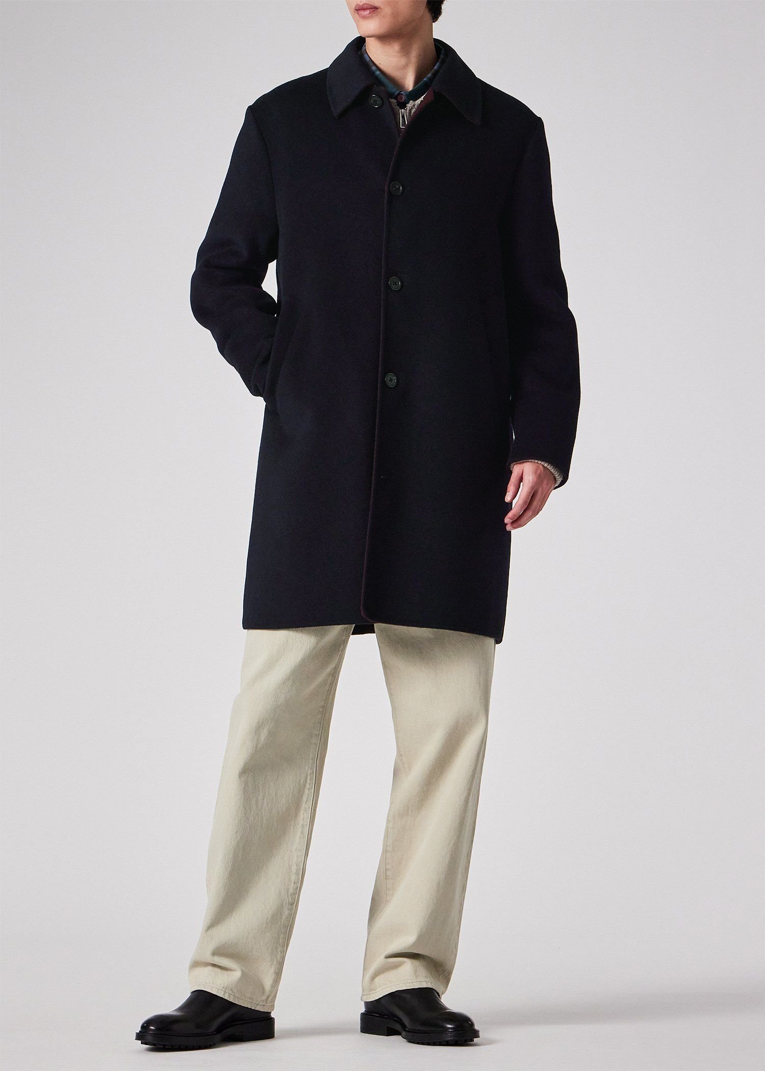 Paul Smith｜ウールビーバー ダブルフェイス ステンカラーコート