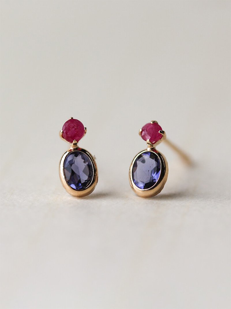 cui-cui｜クリスタル / 黒蝶貝 ピアス | K10YG | Rakuten Fashion(楽天