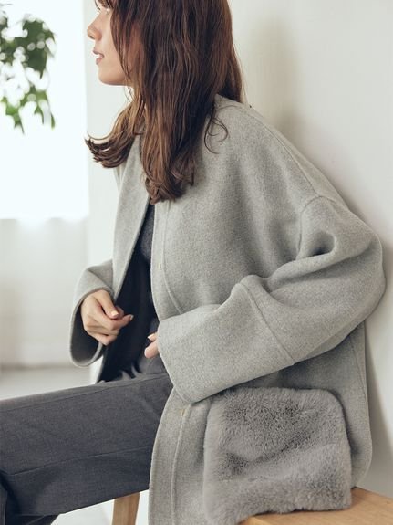 Mila Owen｜【WEB限定カラー】2wayファーポケットリバーコート