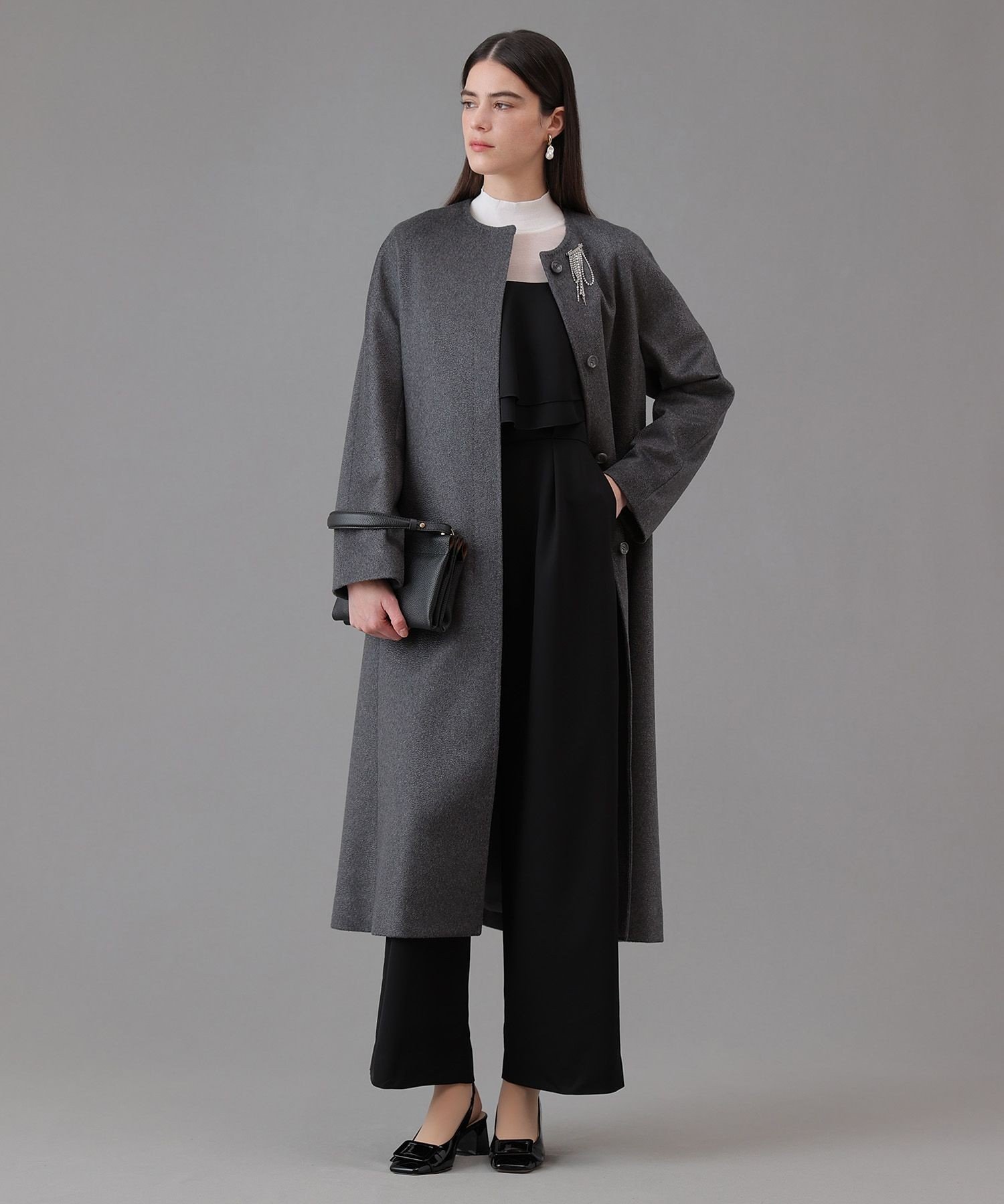 ANAYI｜ダブルクロスフリルサロペットパンツ | Rakuten Fashion(楽天