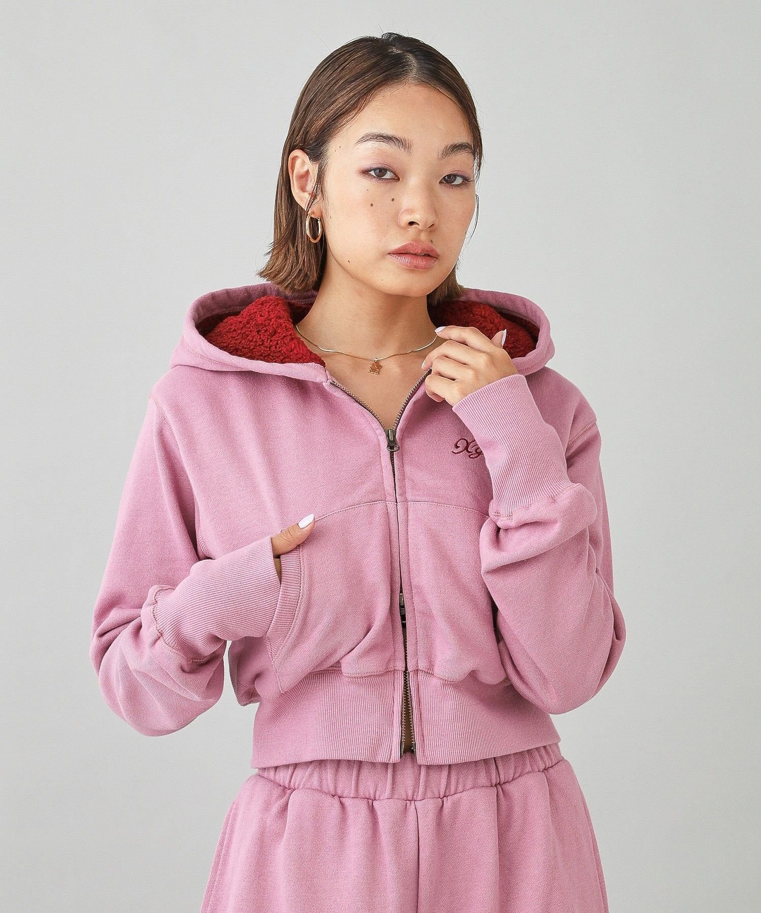 X-girl｜LINING BOA COMPACT ZIP UP HOODIE | Rakuten Fashion(楽天