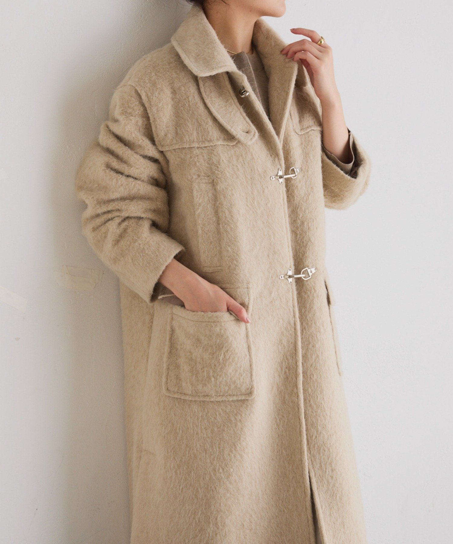 COLLAGE GALLARDAGALANTE｜【着映えコート/ウール混】シャギーロング