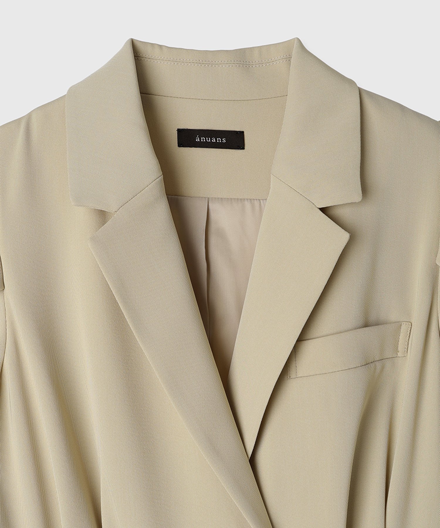 anuans｜タックスリーブテーラードオールインワン | Rakuten Fashion