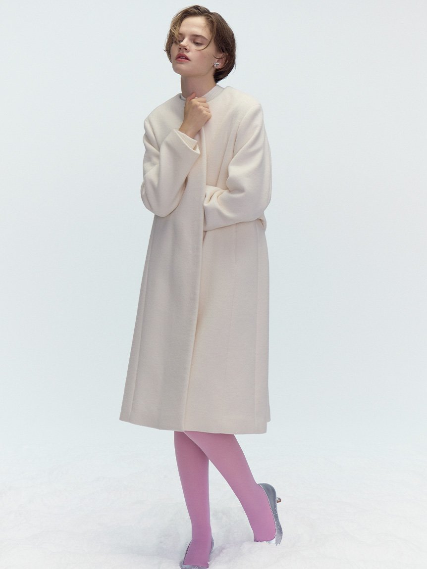 CELFORD｜カシミヤ混ノーカラーコート | Rakuten Fashion(楽天