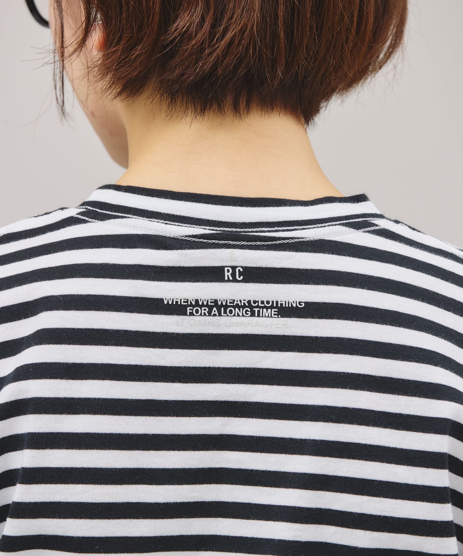 カレンソロジー＜&RC＞ボーダーロングスリーブプルオーバー/ネイビー・エクリュ Curensology（カレンソロジー） tシャツ /「＆RC」ボーダーロング