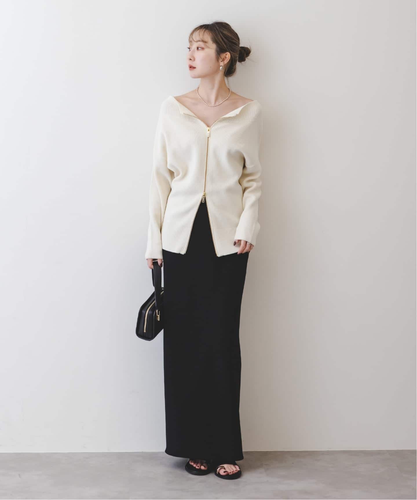 NOBLE｜《追加》コンフォートジャージーライクタイトスカート