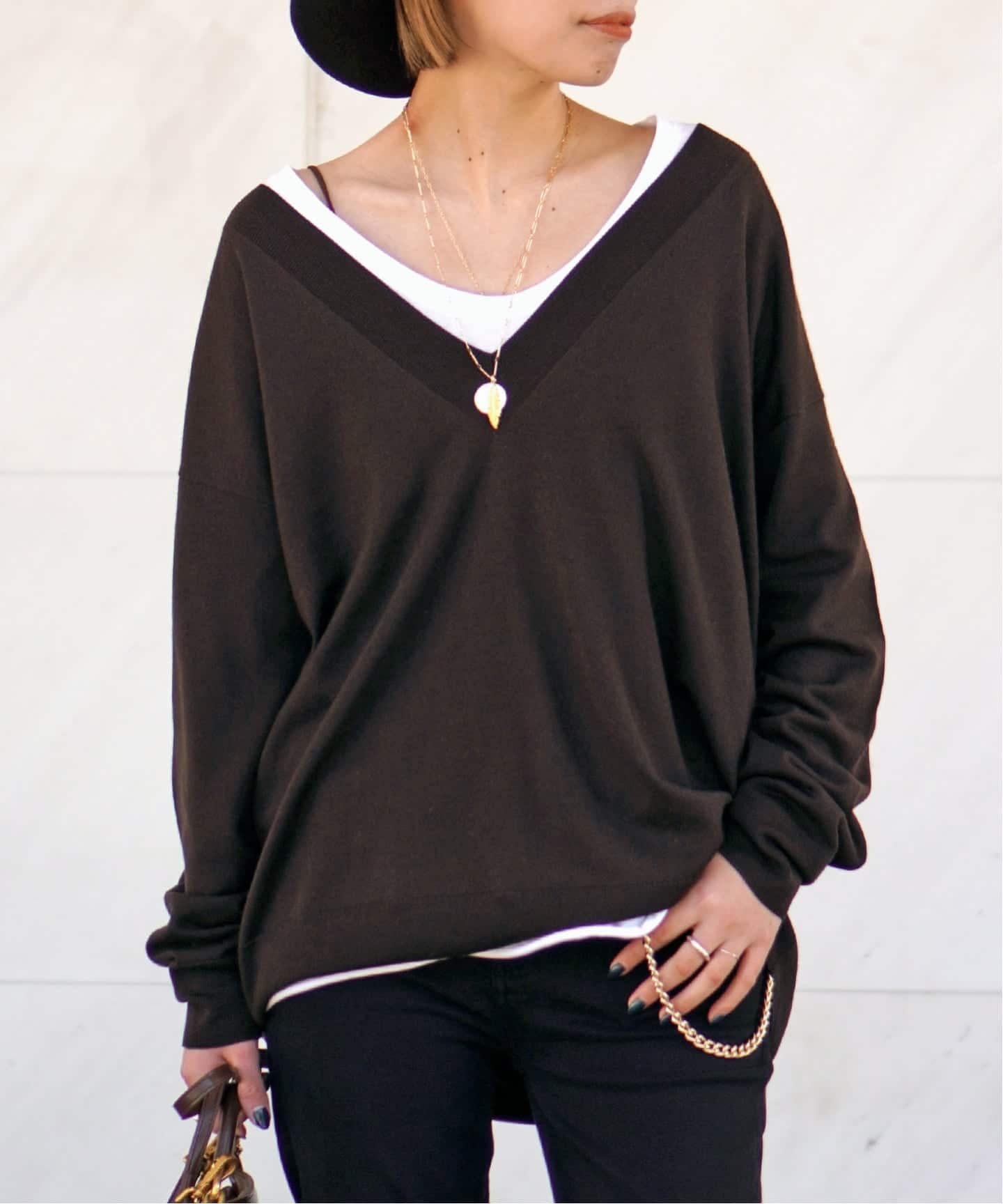 AP STUDIO｜ディープVネックニット | Rakuten Fashion(楽天