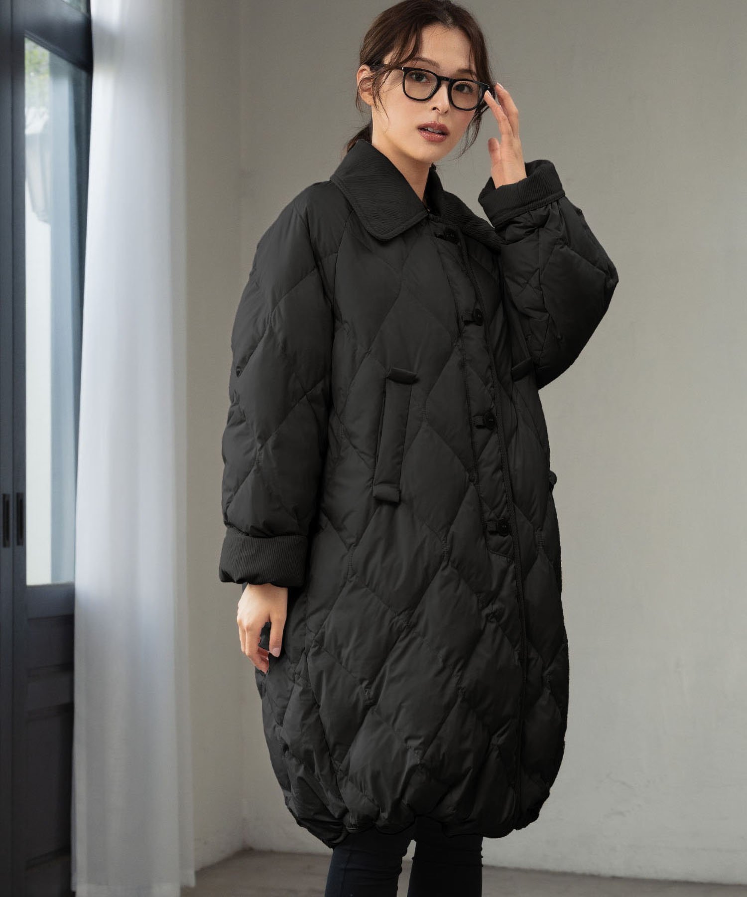 RIVER FIELD & Co.｜【高品質ダウン90%】 ステンカラー キルティング