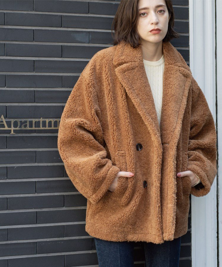 OPAQUE.CLIP｜フェイクボア コクーンPコート | Rakuten Fashion(楽天