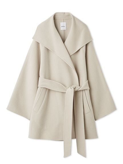 Mila Owen｜共ベルト付きビックカラーミディ丈コート | Rakuten